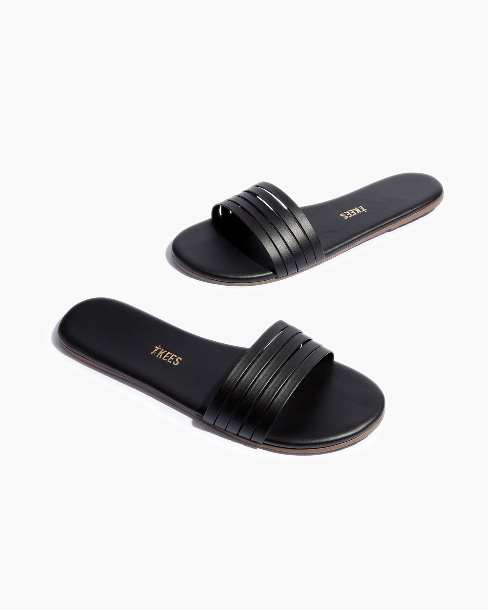 Women's TKEES Austyn Slides Black | 49803DBZS