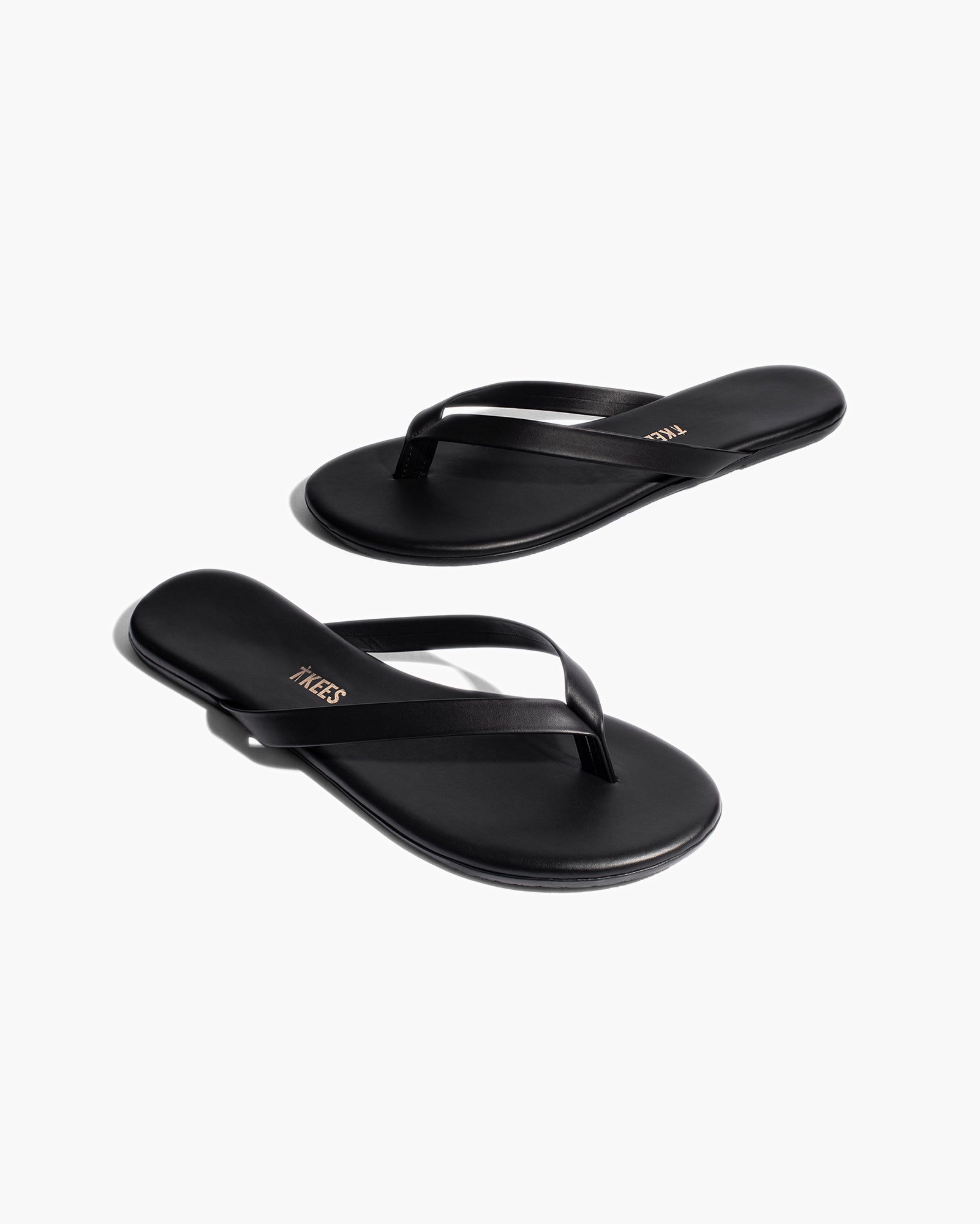 Women's TKEES Boyfriend Flip Flops Black | 89247TEXJ