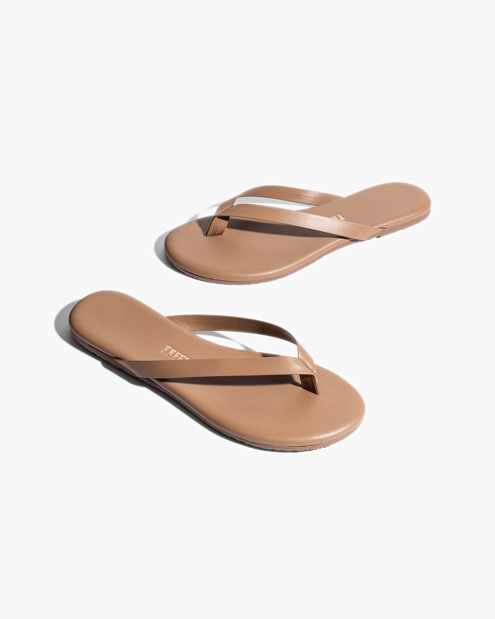 Women's TKEES Boyfriend Flip Flops Rose Gold | 93217QYLH