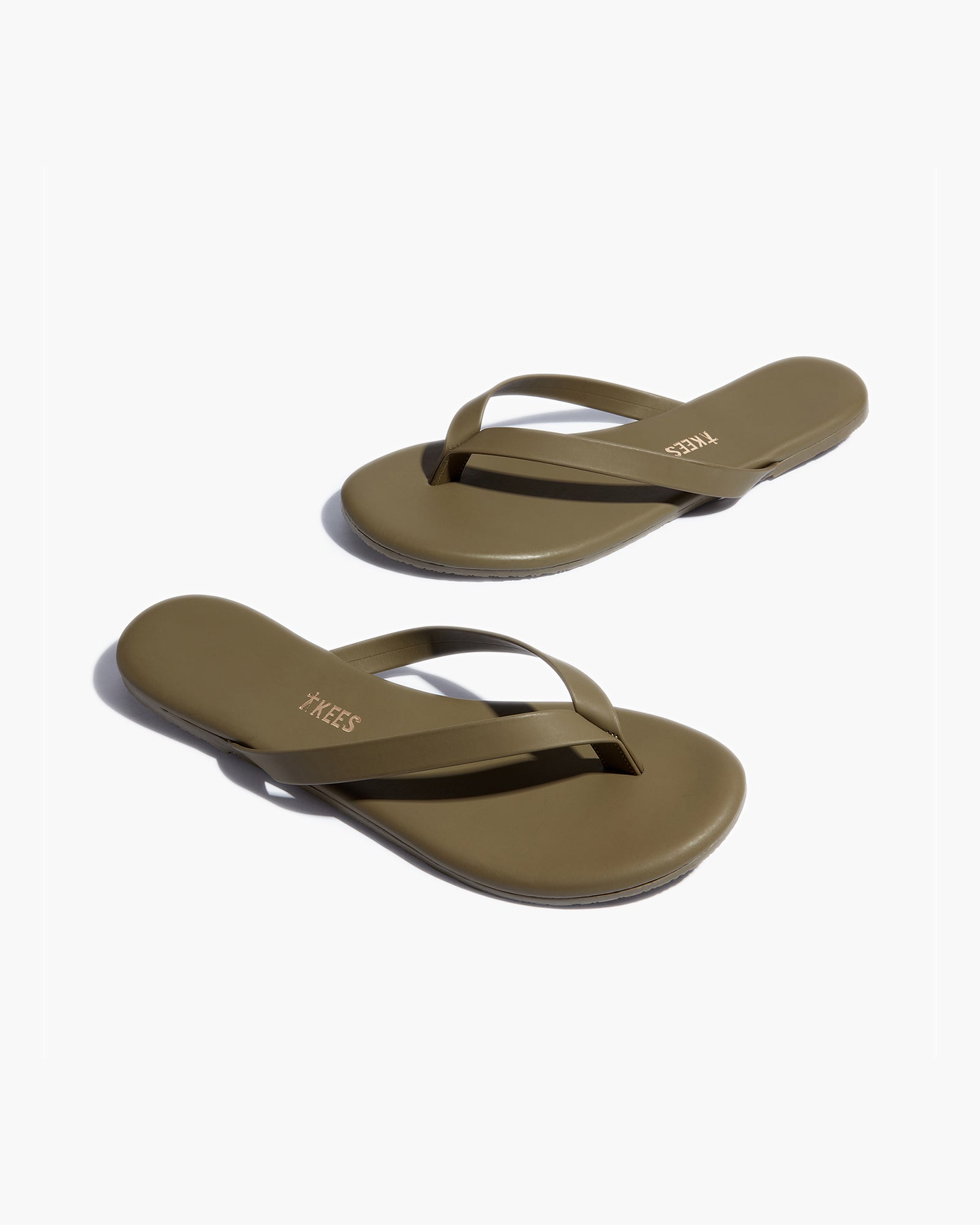 Women's TKEES Boyfriend Vegan Flip Flops Green | 26387LJXE