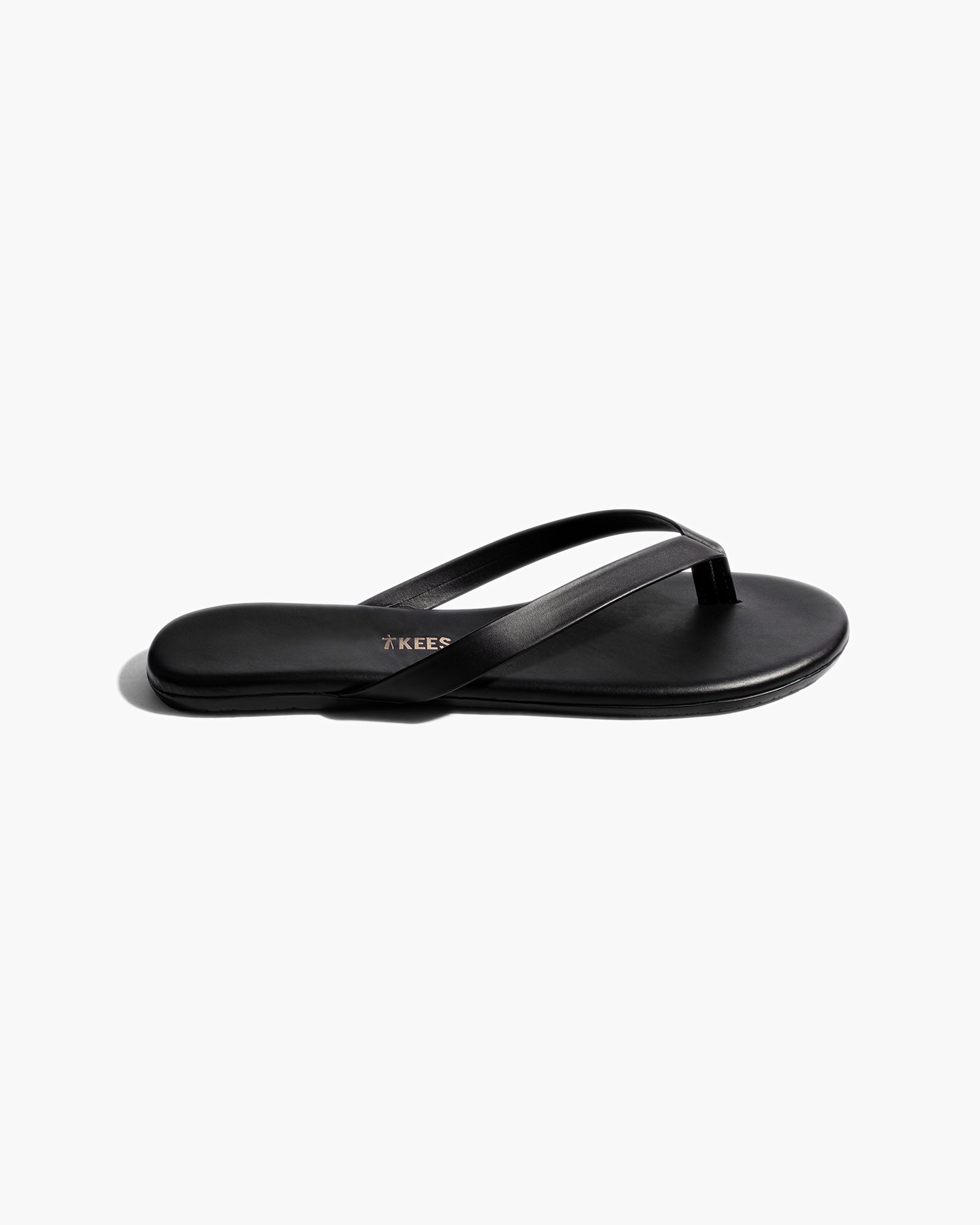 Women's TKEES Boyfriend Vegan Flip Flops Black | 31052JSRG