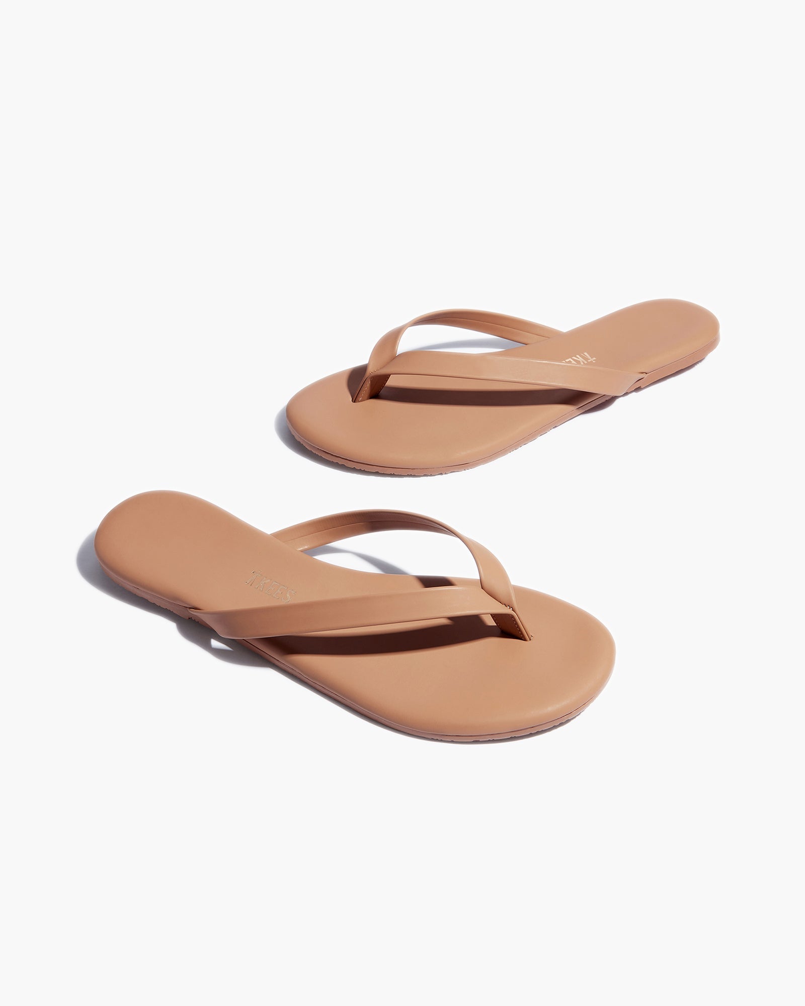 Women's TKEES Boyfriend Vegan Flip Flops Rose Gold | 70485FRMK