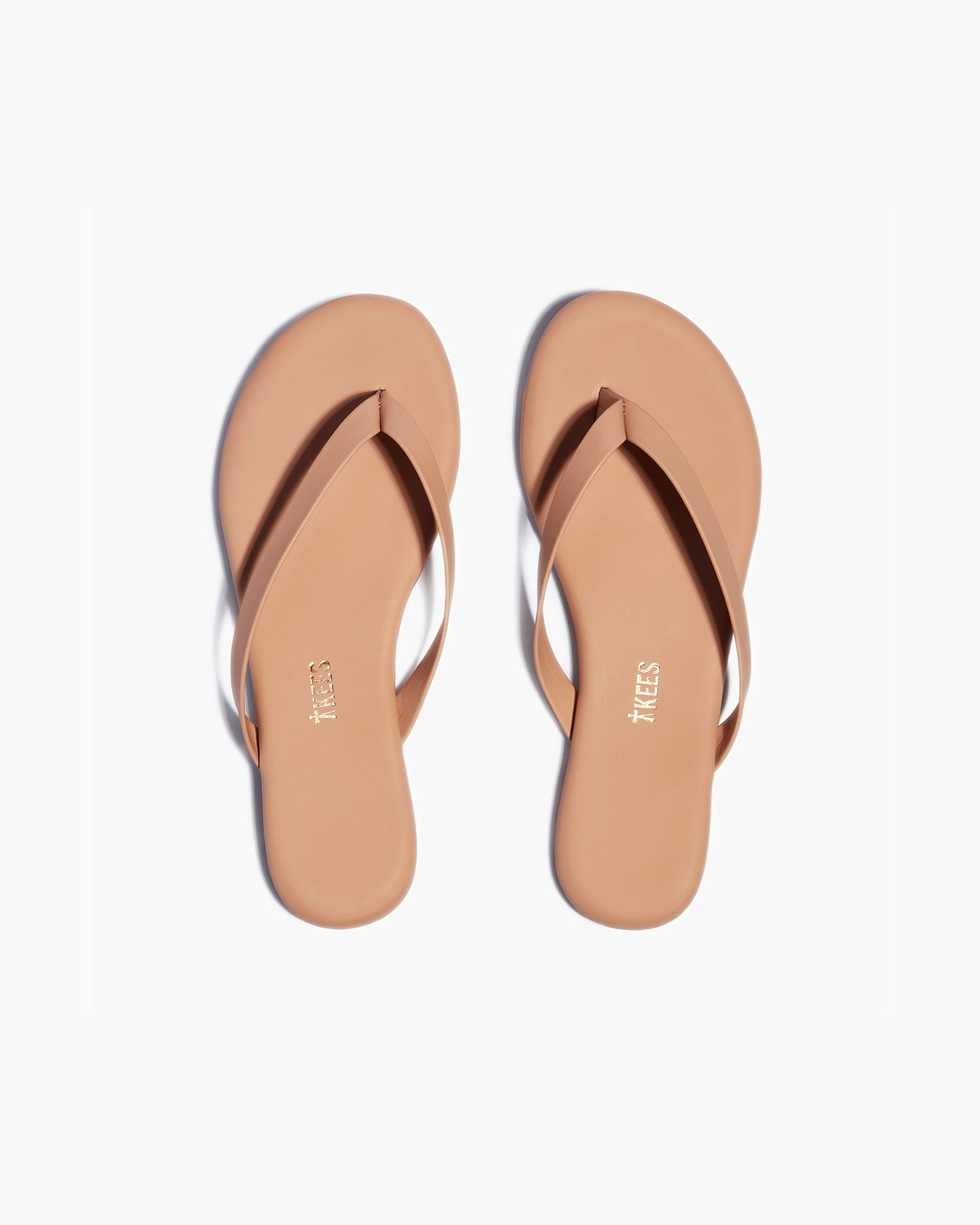 Women\'s TKEES Boyfriend Vegan Flip Flops Rose Gold | 70485FRMK