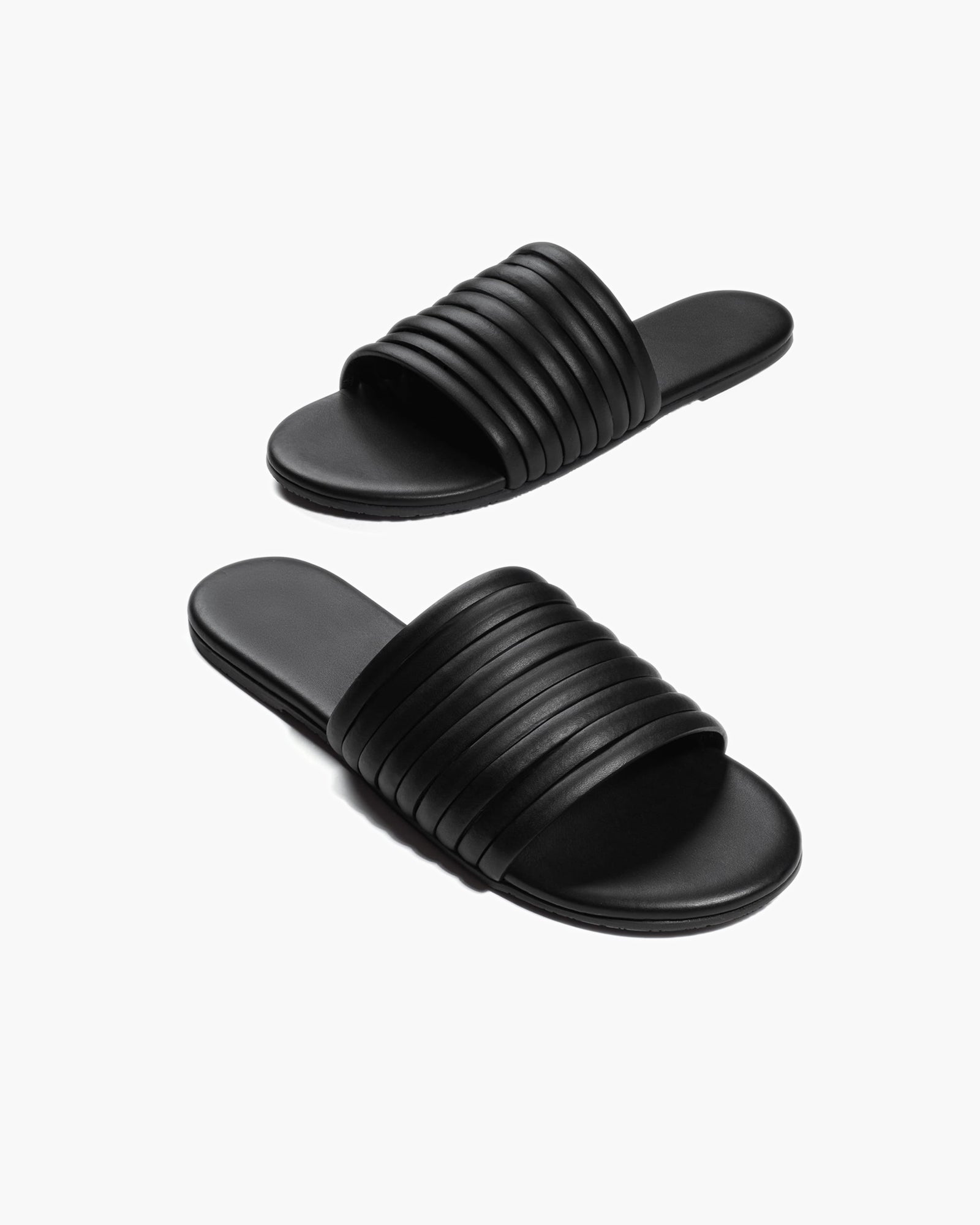 Women's TKEES Caro Slides Black | 16820TNXM