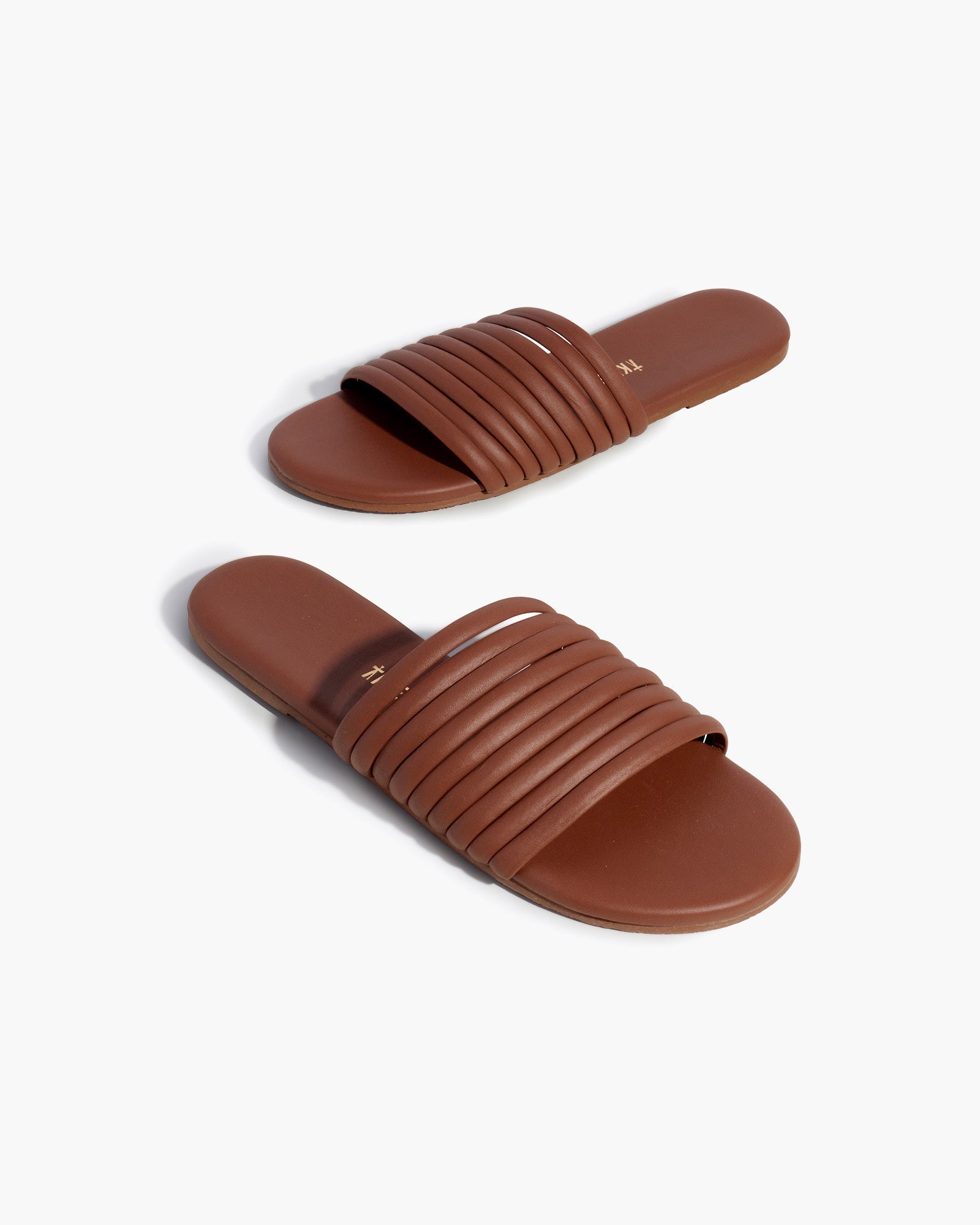 Women's TKEES Caro Slides Brown | 23675PHEX