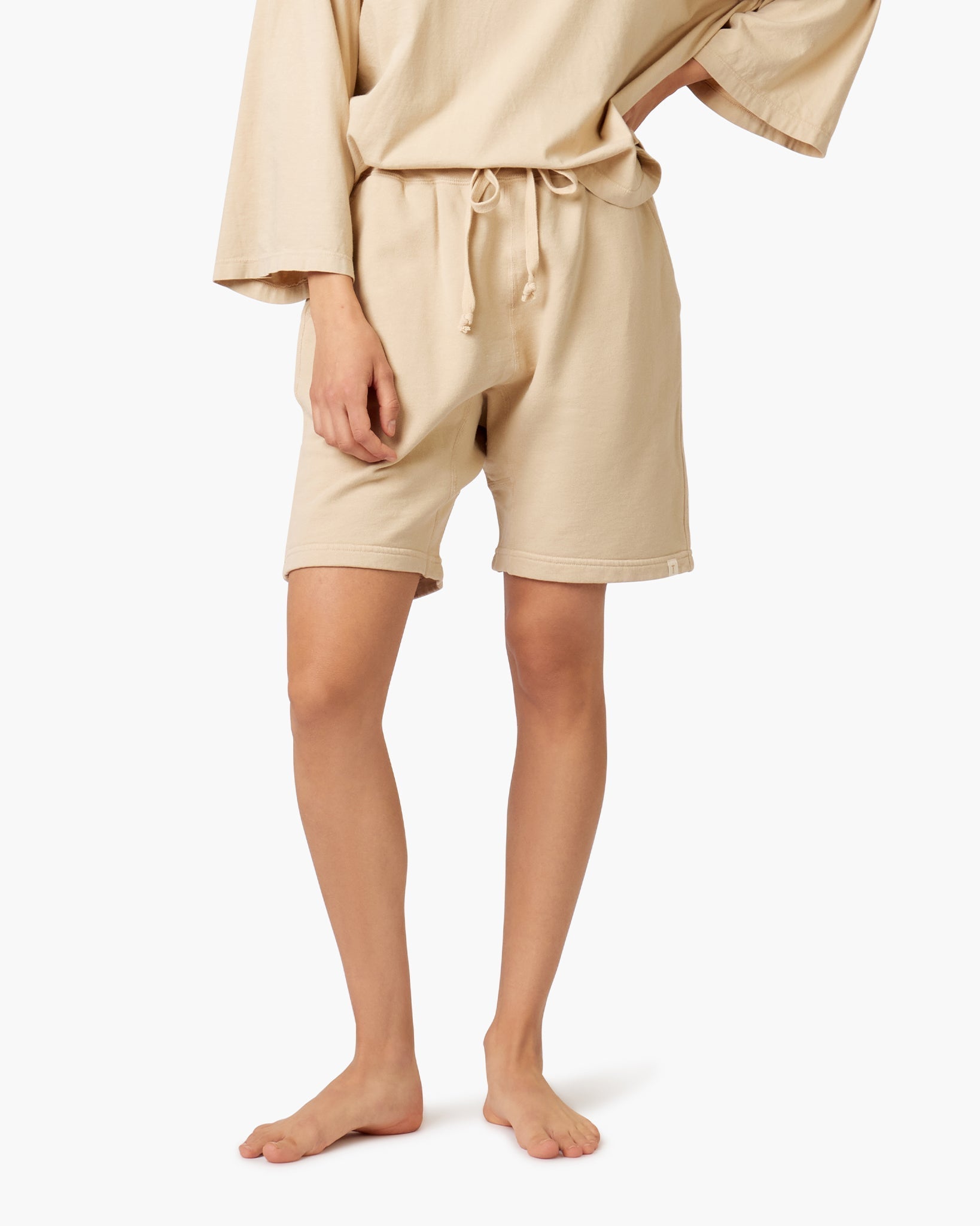 Women's TKEES Core Shorts Khaki | 46805ZSFQ