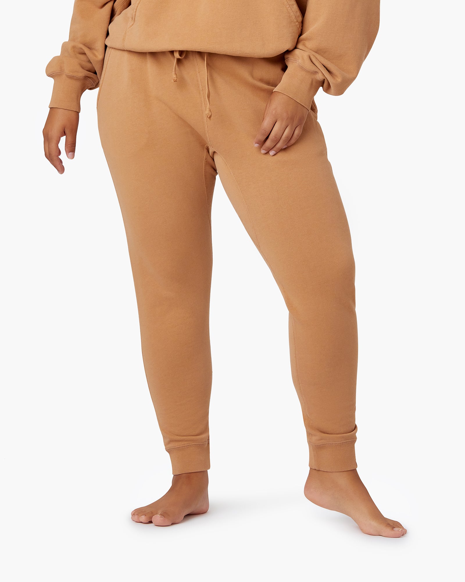 Women's TKEES Core Sport Jogger Brown | 57498XUFR