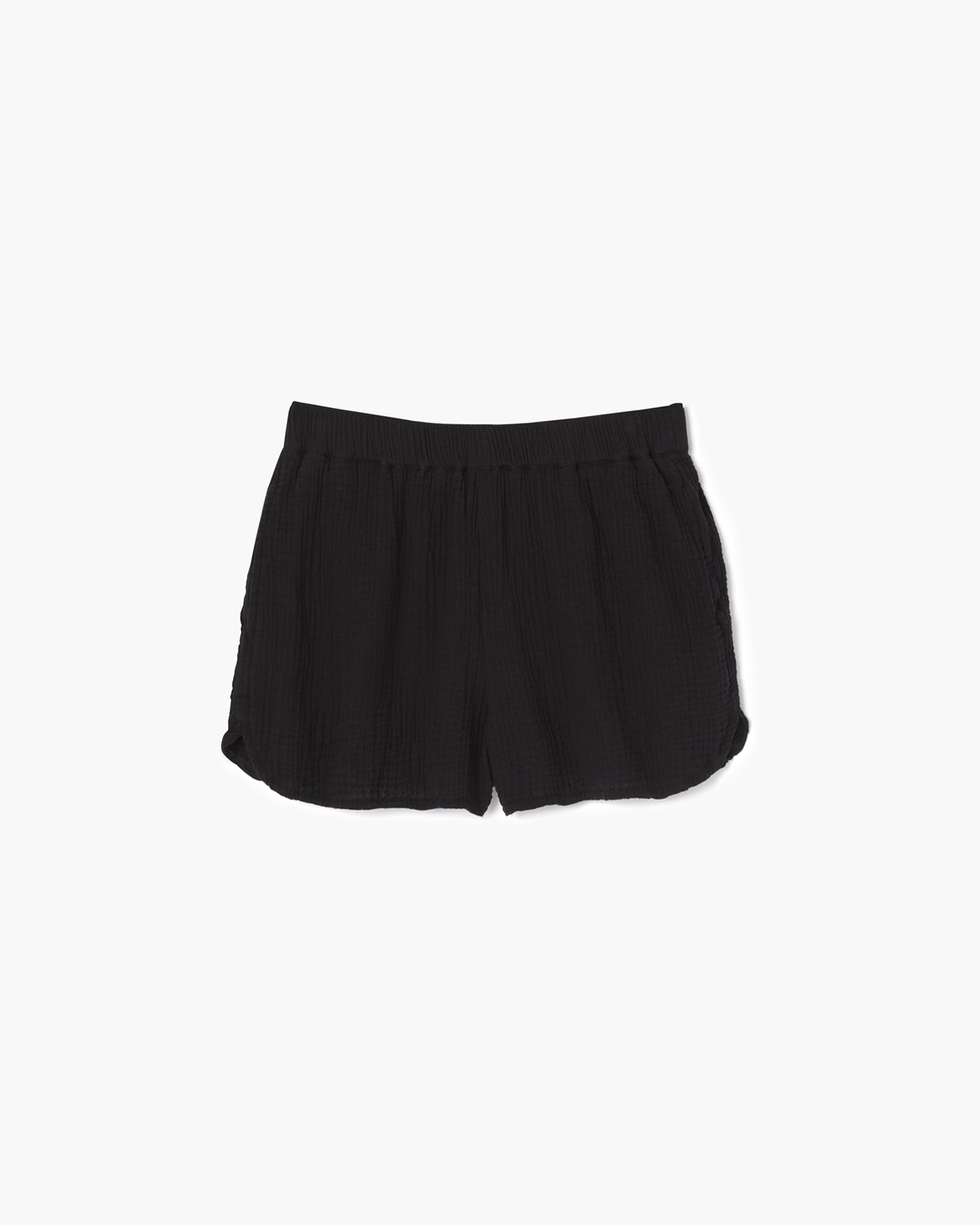 Women\'s TKEES Gauze Shorts Black | 98237WFRD