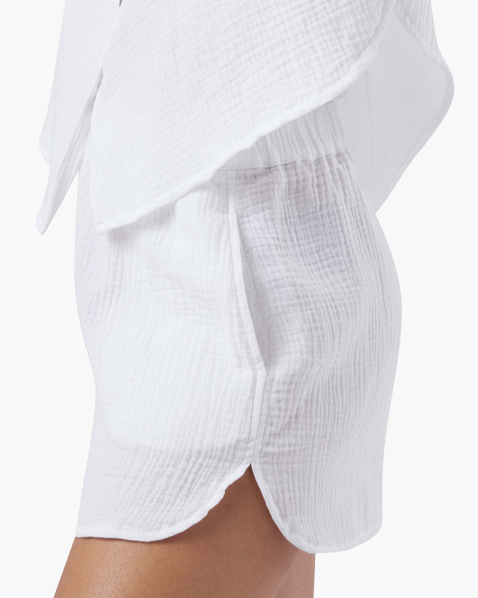 Women's TKEES Gauze Shorts White | 13079CIVW