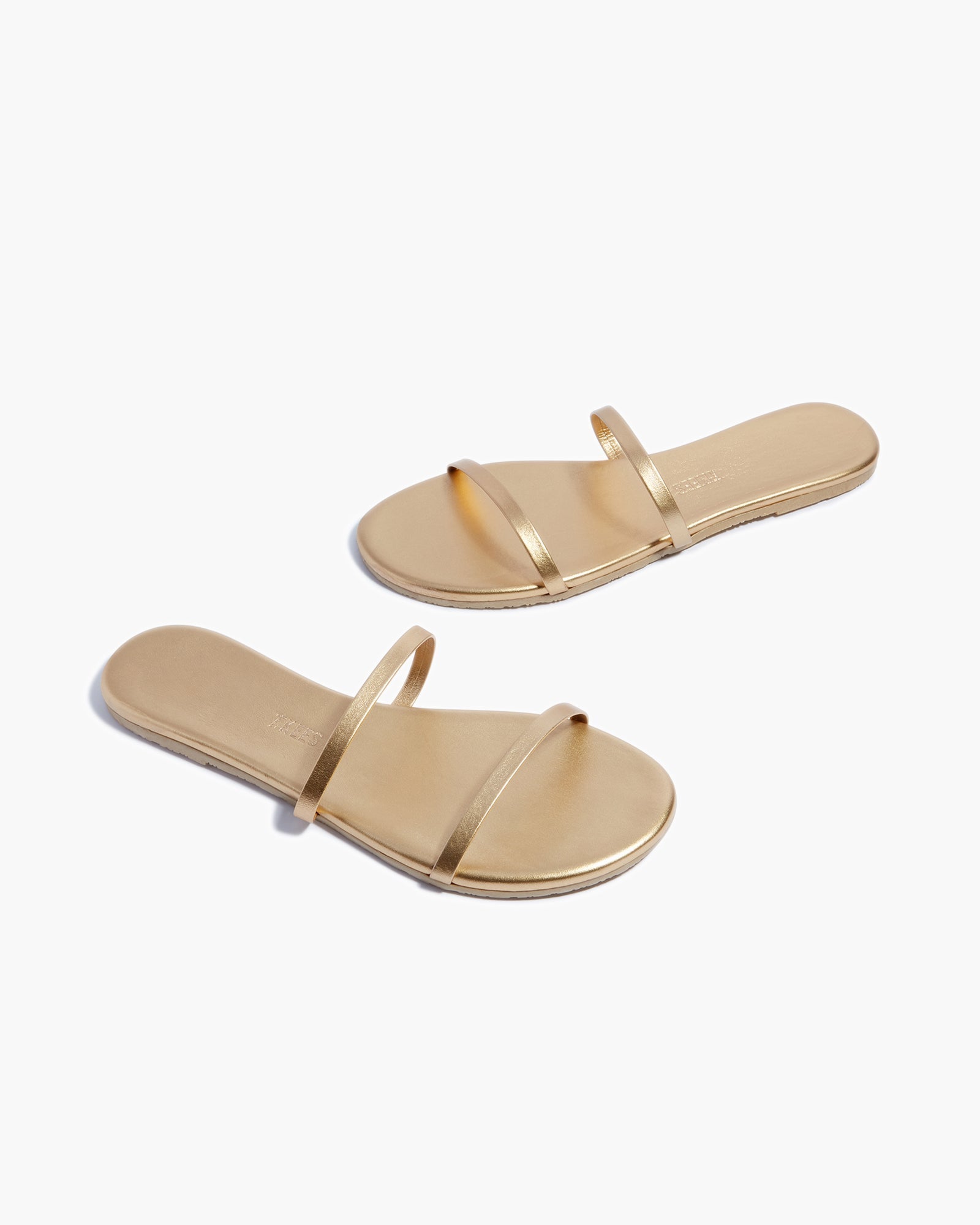 Women's TKEES Gemma Metallics Sandals Gold | 48562DWVT