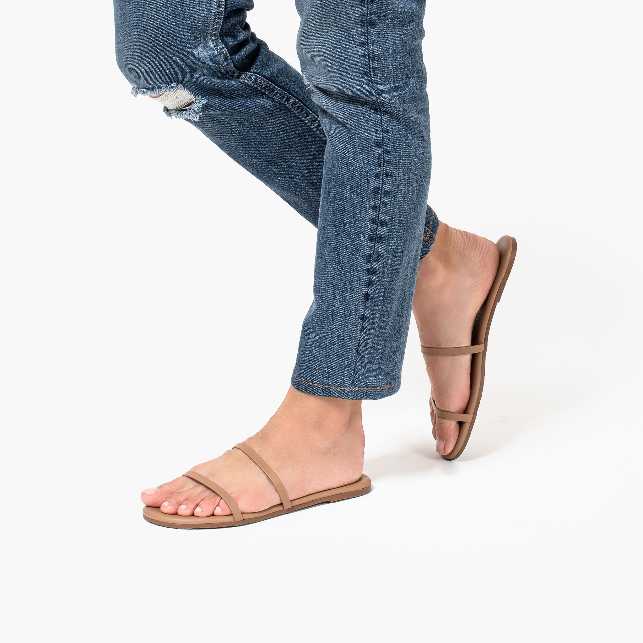 Women's TKEES Gemma Sandals Rose Gold | 34175EORU