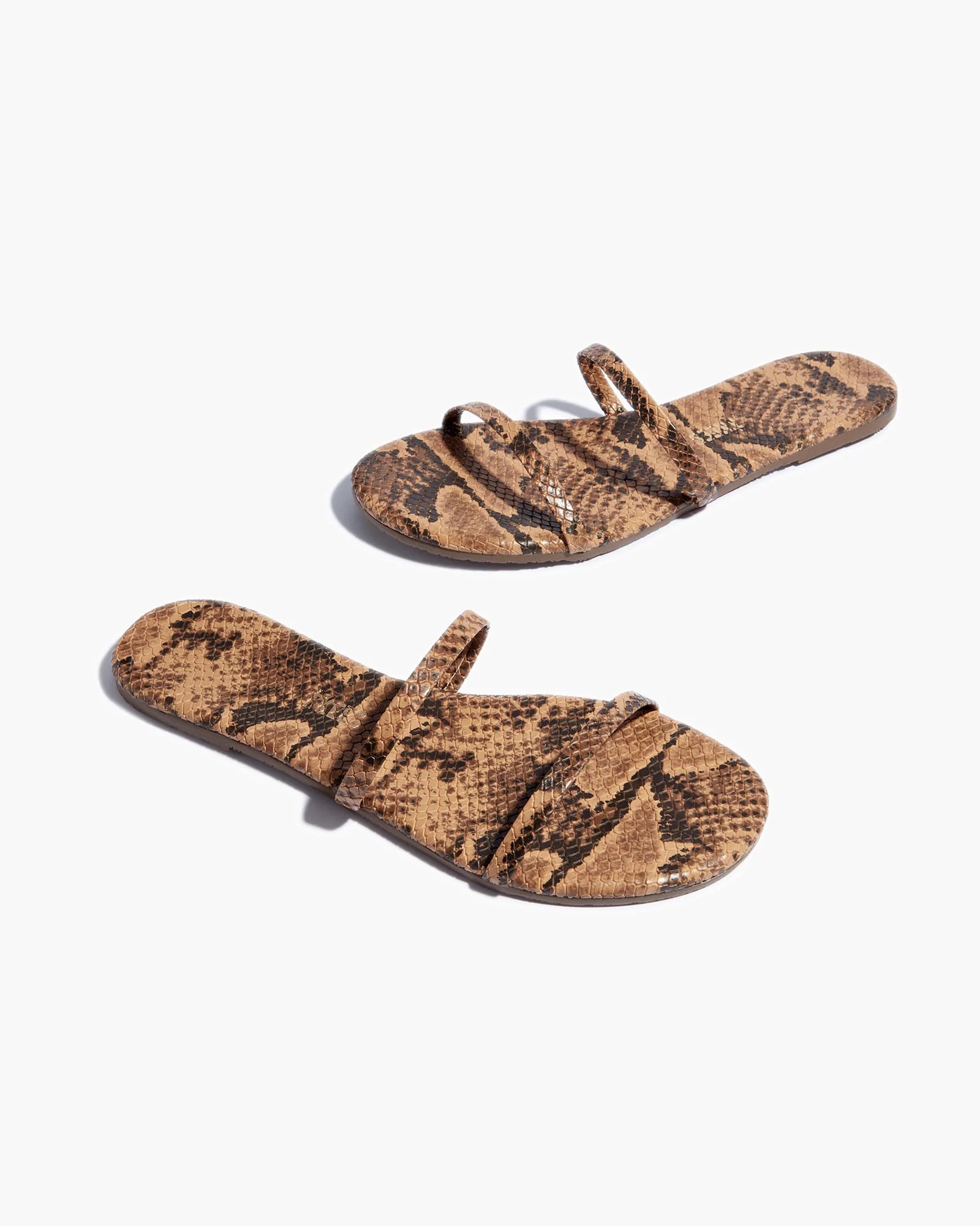 Women's TKEES Gemma Vegan Animal Sandals Snake | 97162CBPR