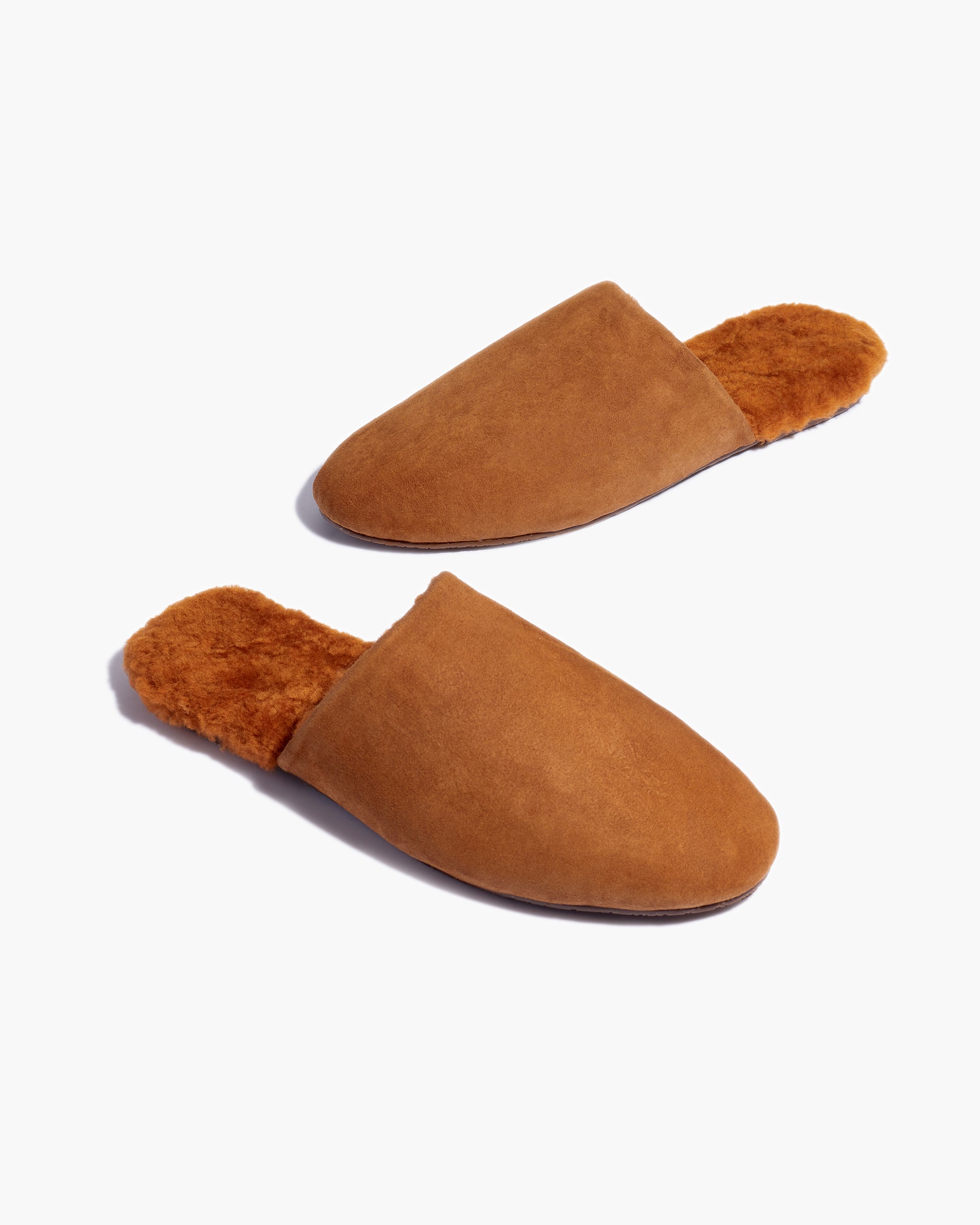 Women's TKEES Ines Shearling Slides Brown | 84736KACU