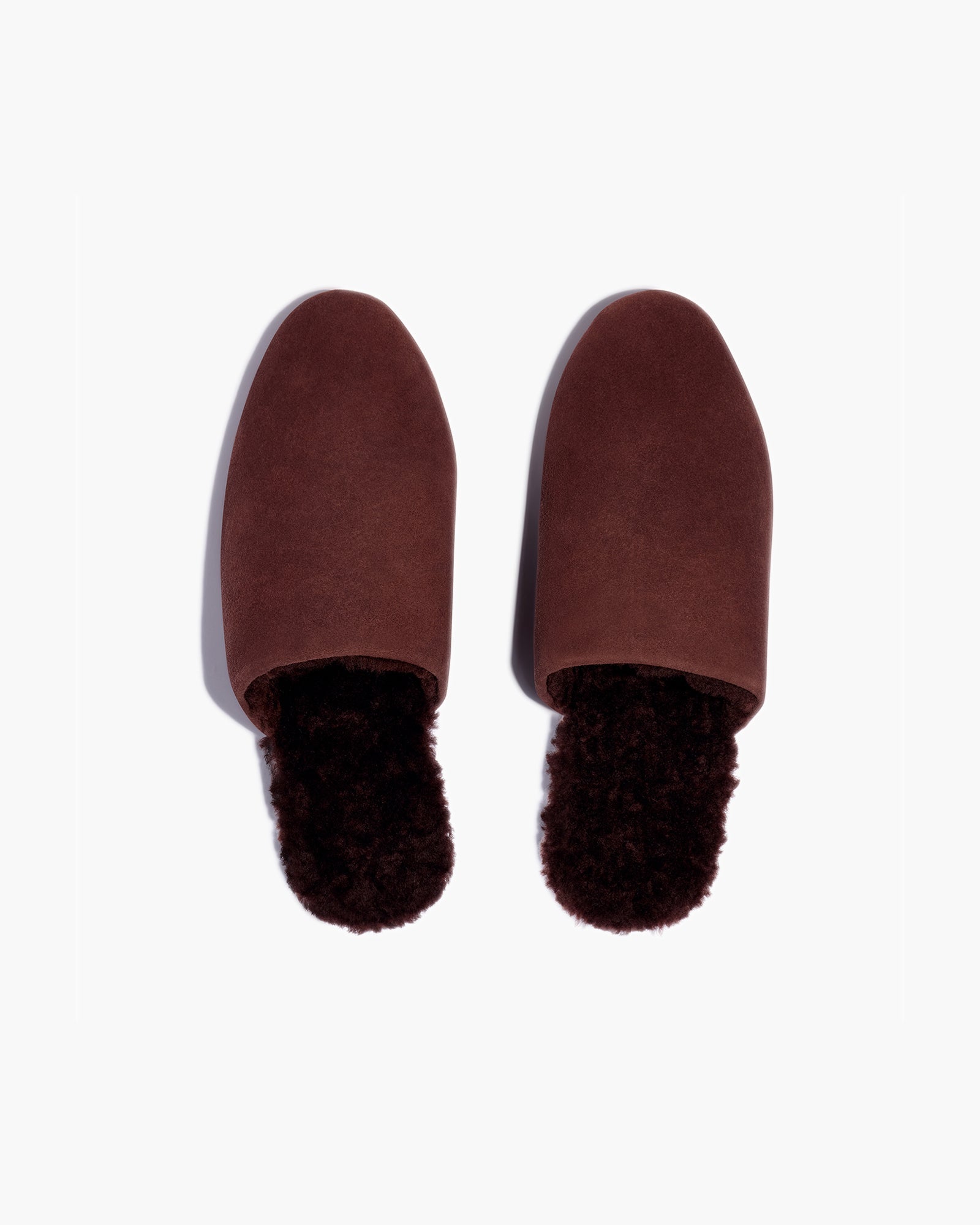 Women\'s TKEES Ines Shearling Slides Chocolate | 04876FXAN