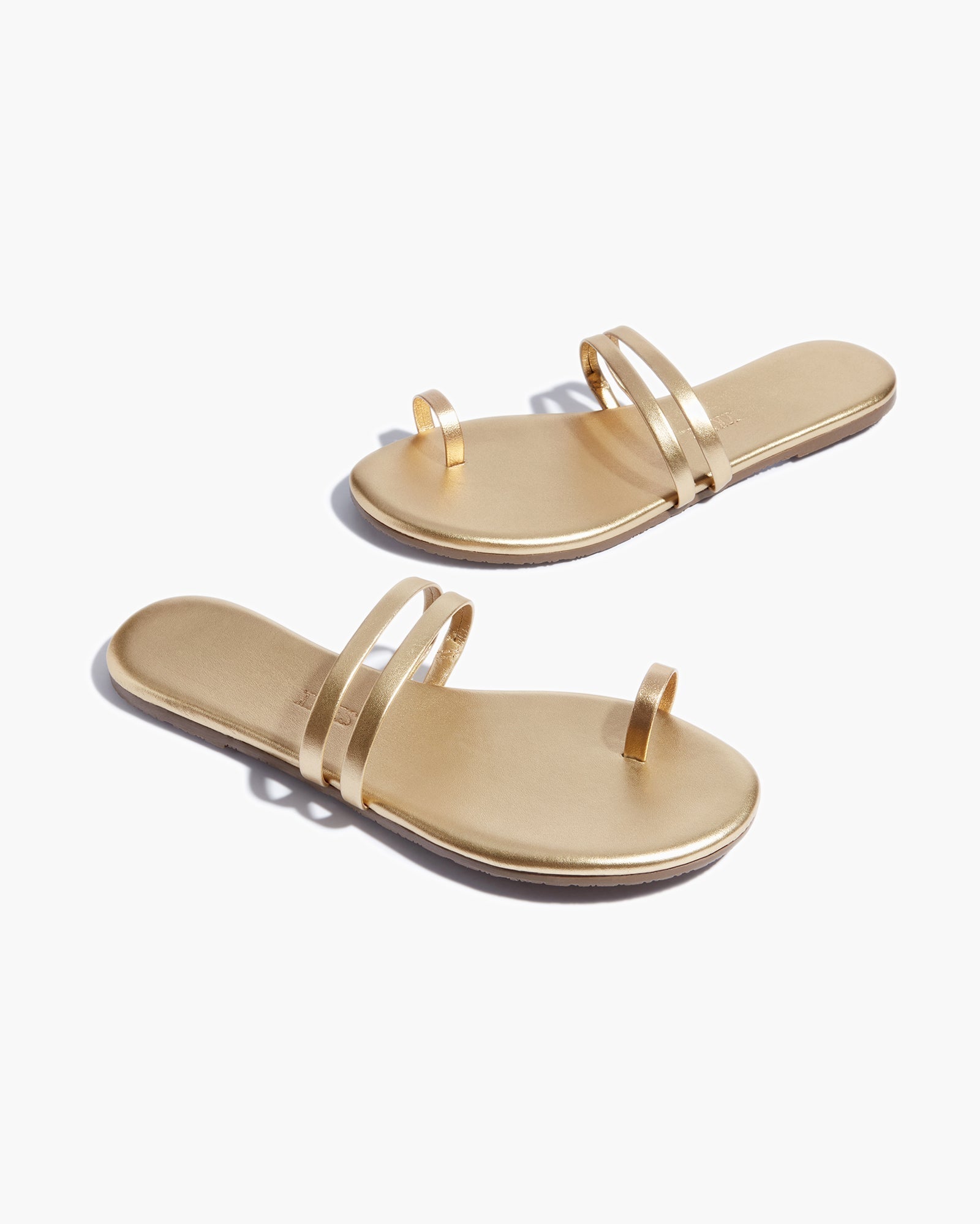 Women's TKEES Leah Metallics Sandals Gold | 97348PFXG