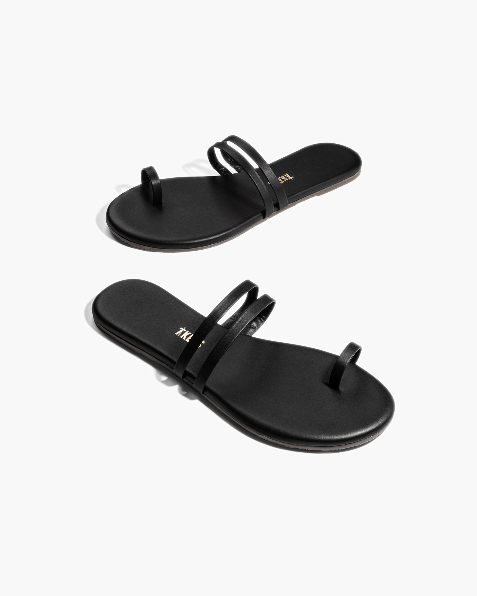 Women's TKEES Leah Sandals Black | 09723SLZE