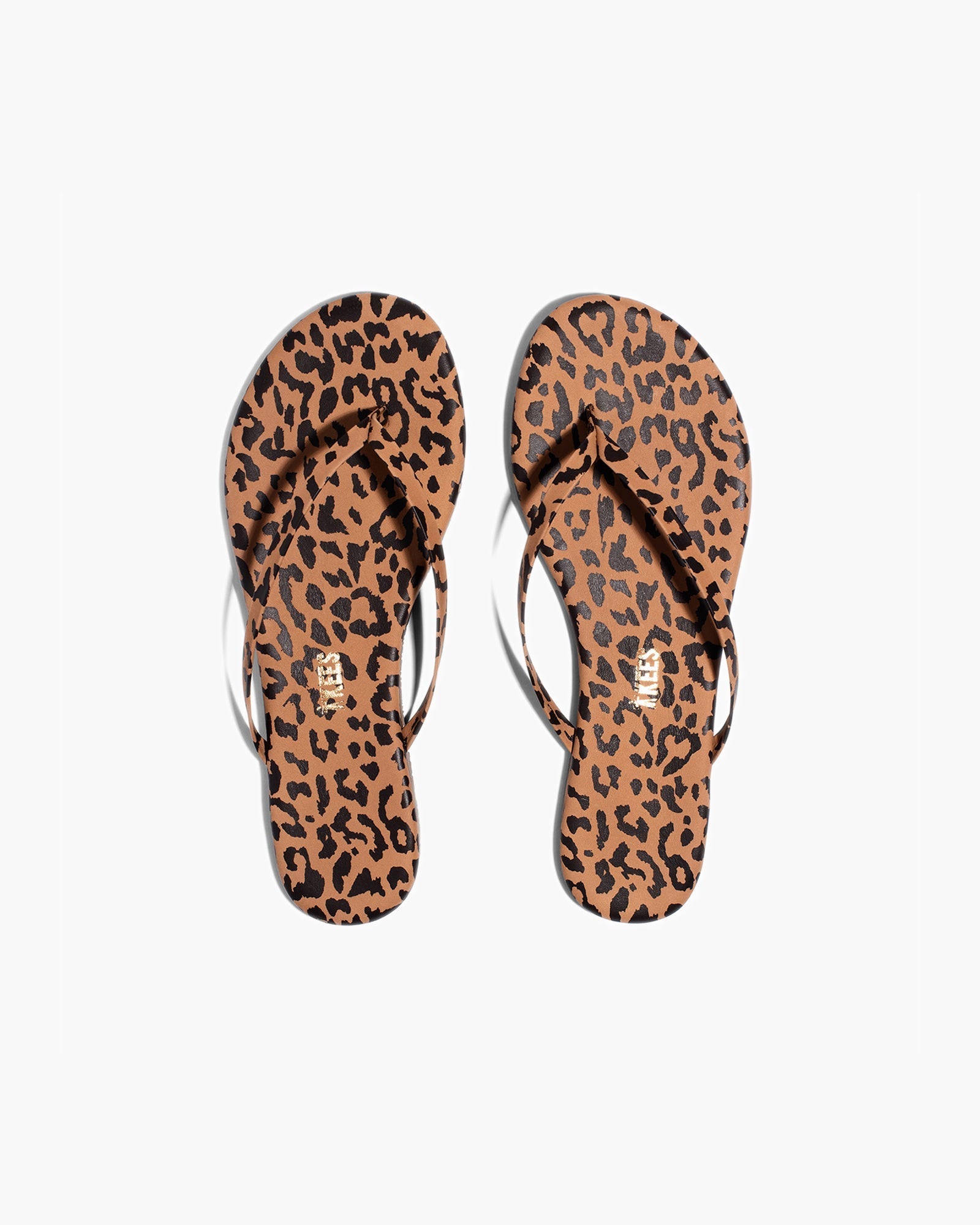 Women\'s TKEES Lily Animal Flip Flops Leopard | 31547BFTU