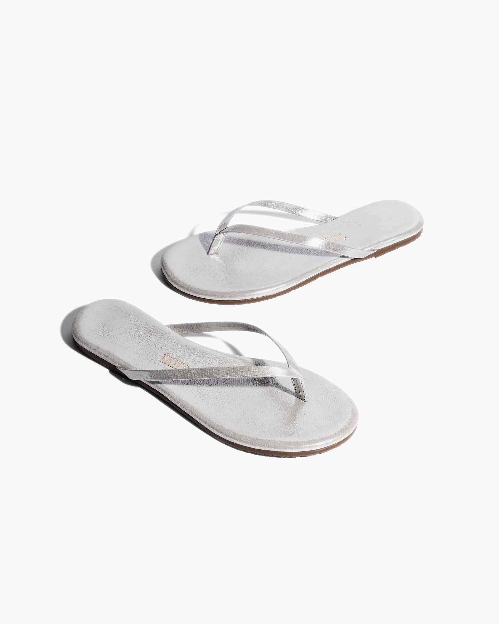 Women's TKEES Lily Glitters Flip Flops White | 15924SRQO