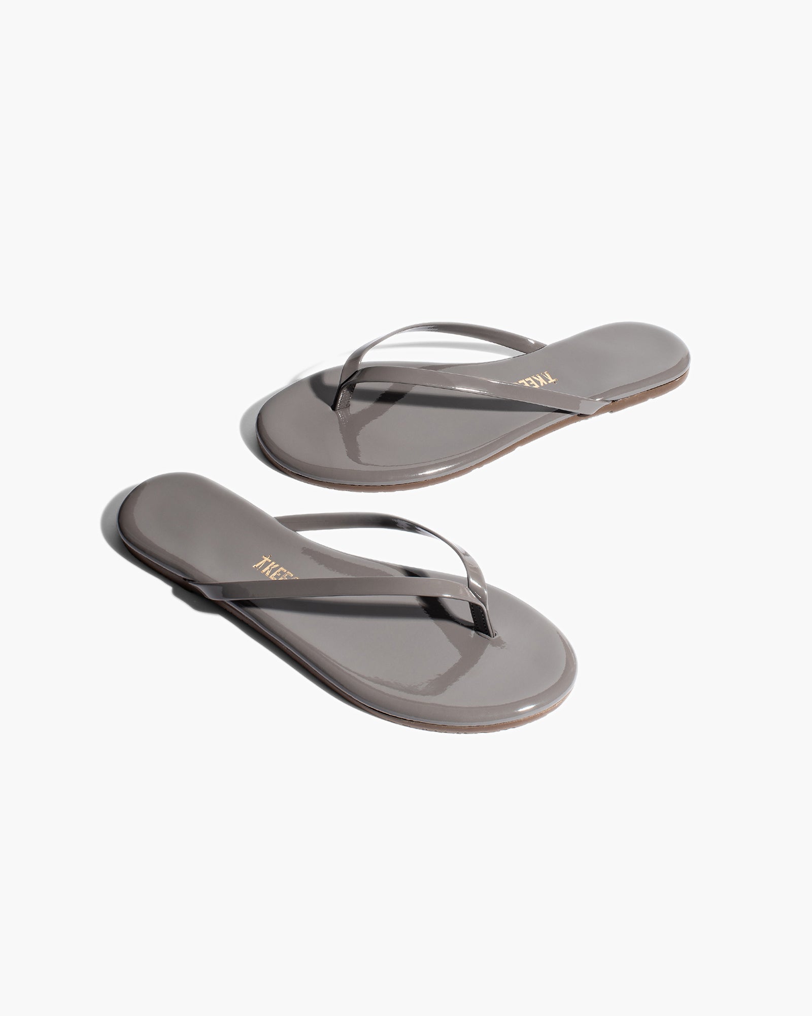 Women's TKEES Lily Glosses Flip Flops Grey | 50973EOTG