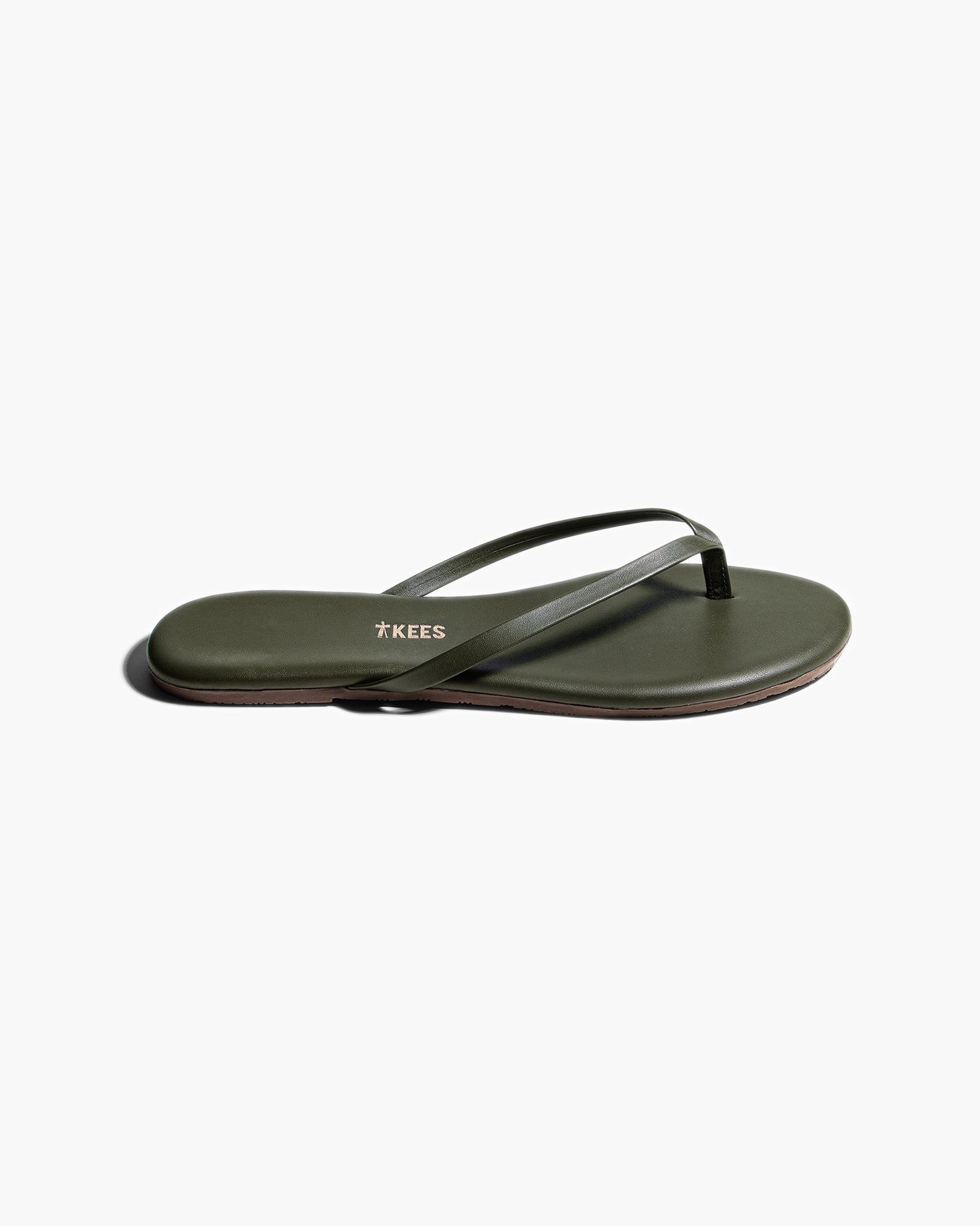 Women's TKEES Lily Liners Flip Flops Green | 41706YWQU