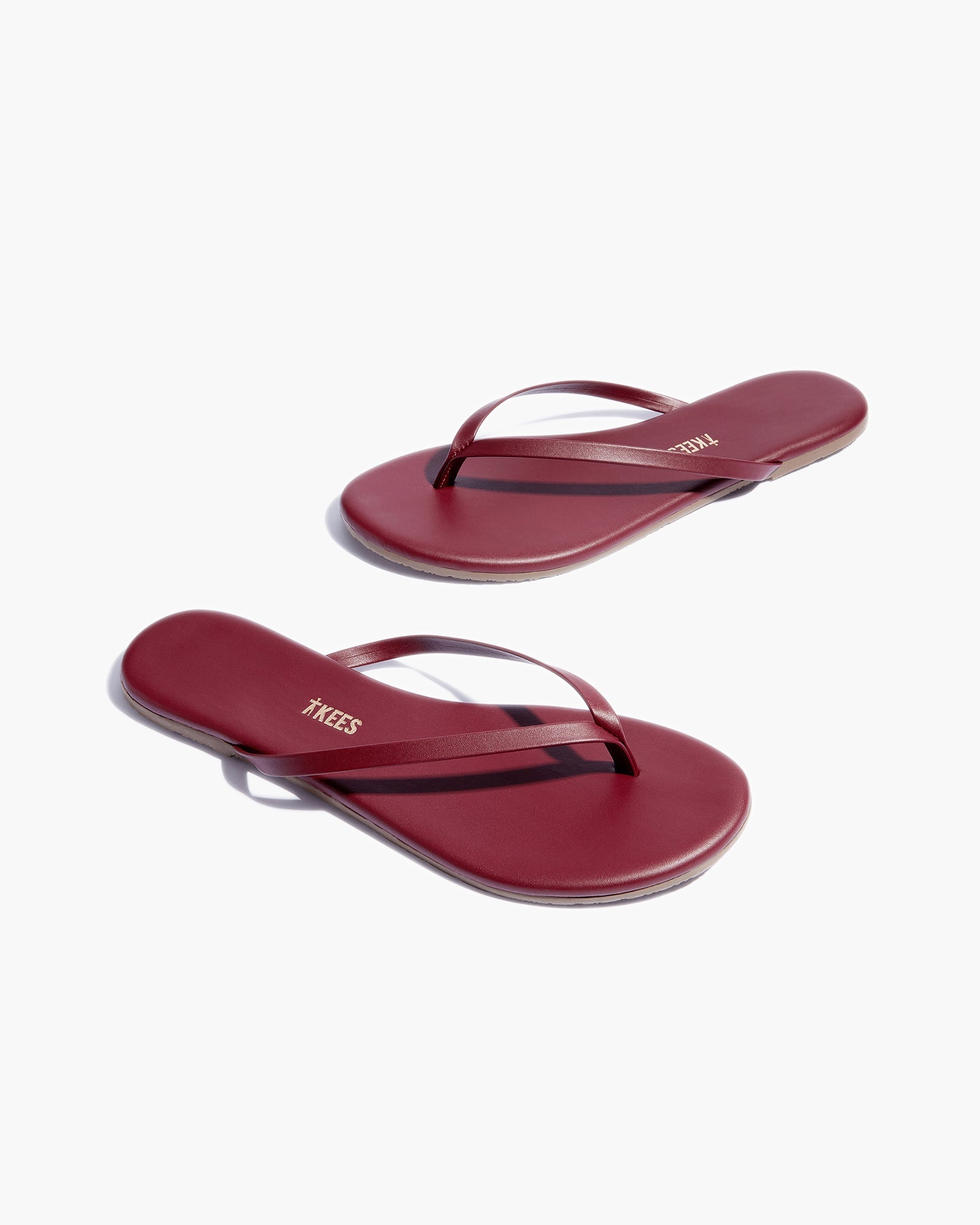 Women's TKEES Lily Liners Flip Flops Red | 23189YESK