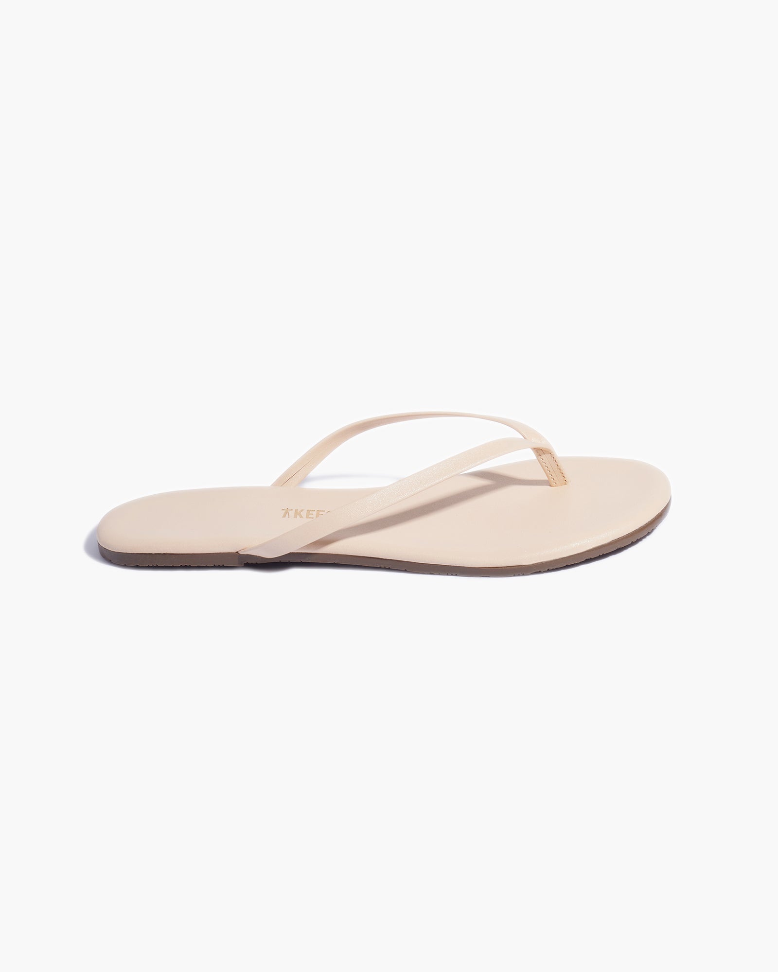 Women's TKEES Lily Shimmers Flip Flops Beige | 02371KMCU