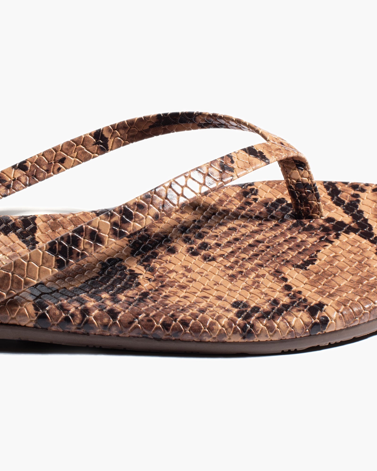 Women's TKEES Lily Vegan Animal Flip Flops Snake | 94621BHDG