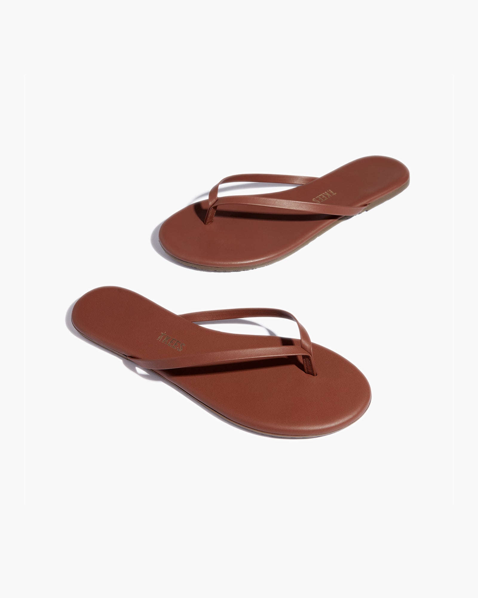 Women's TKEES Lily Vegan Flip Flops Brown | 75923QRFJ