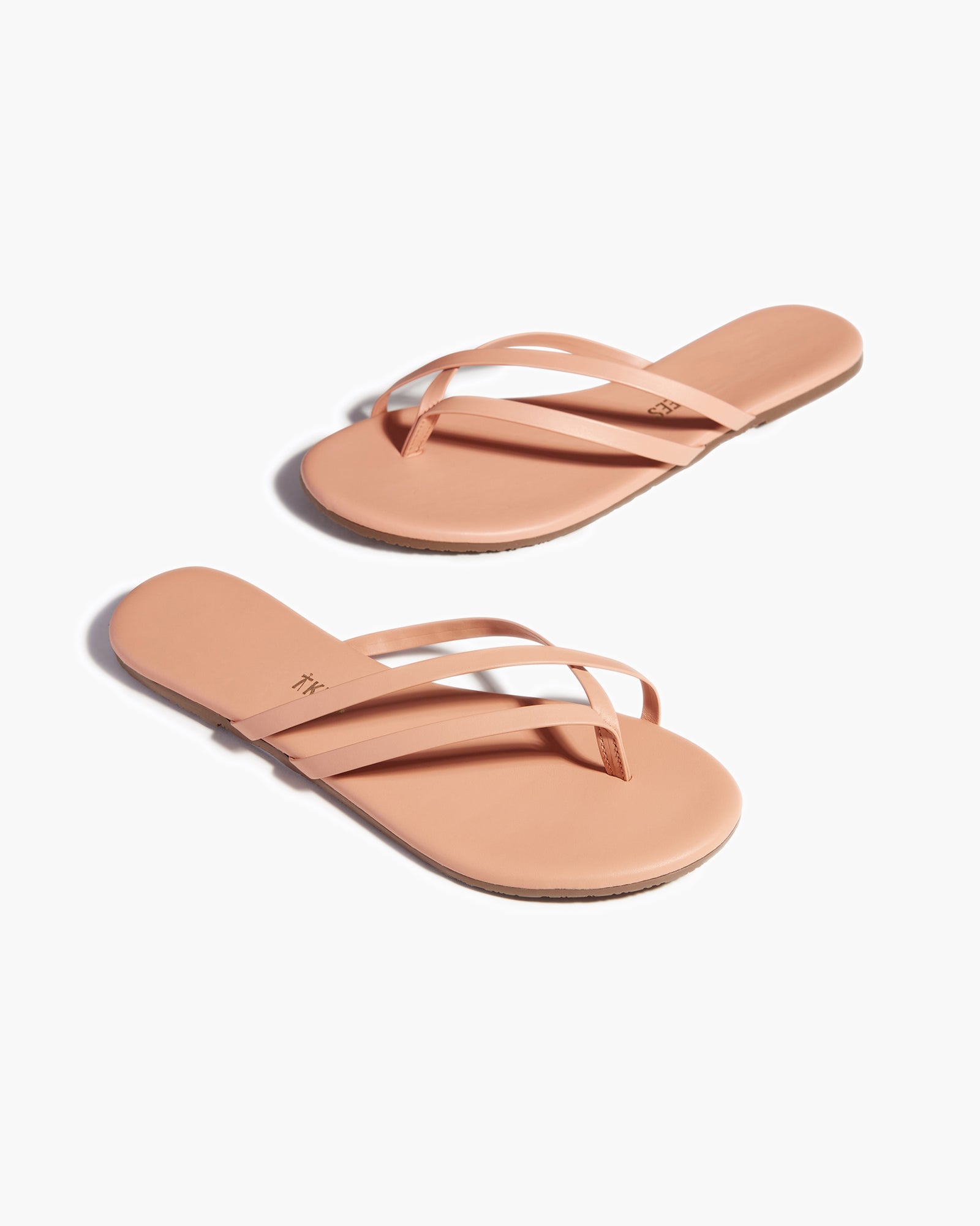 Women's TKEES Liri Flip Flops Beige | 86720UXTD