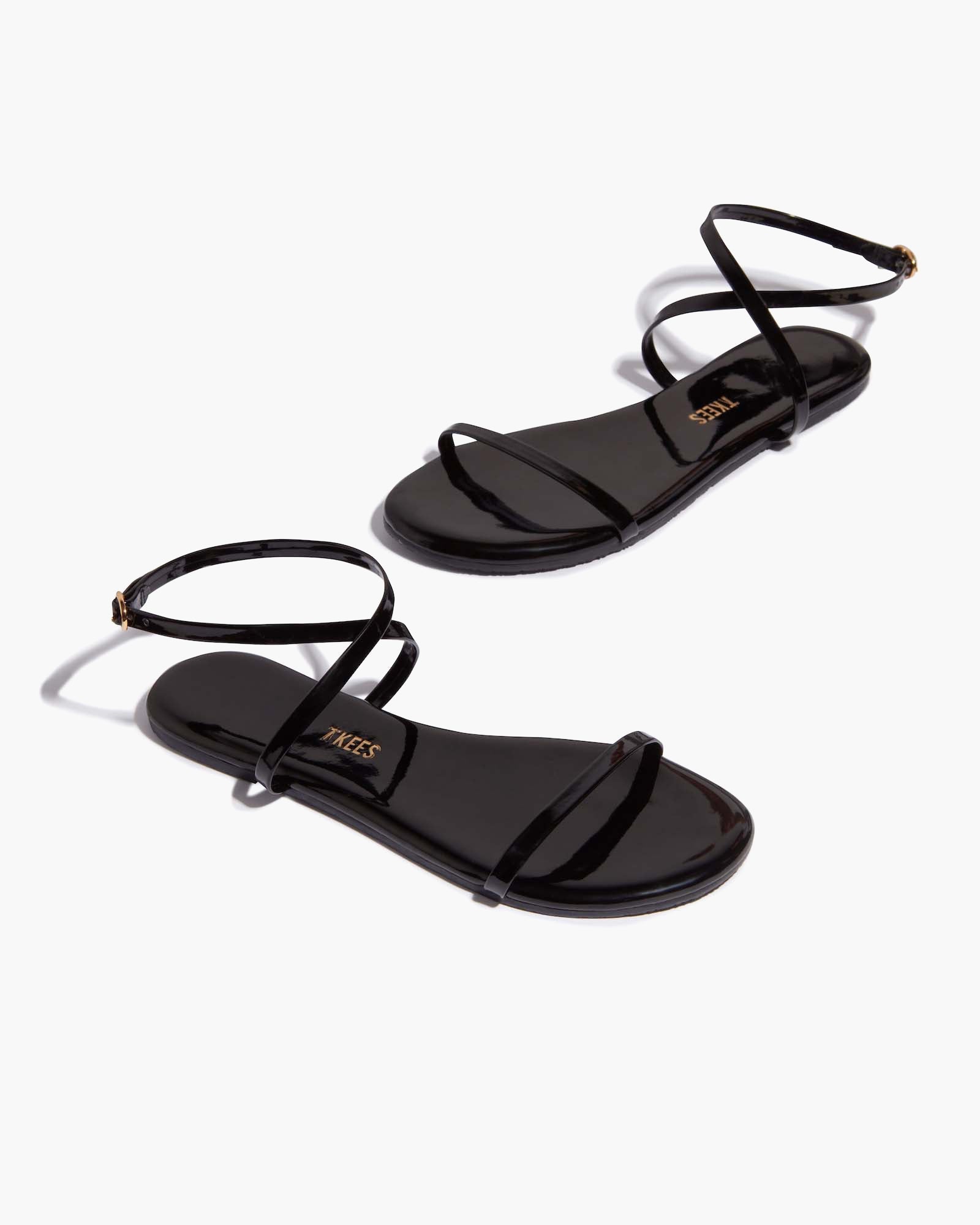 Women's TKEES MJ Glosses Sandals Black | 79023MQXK