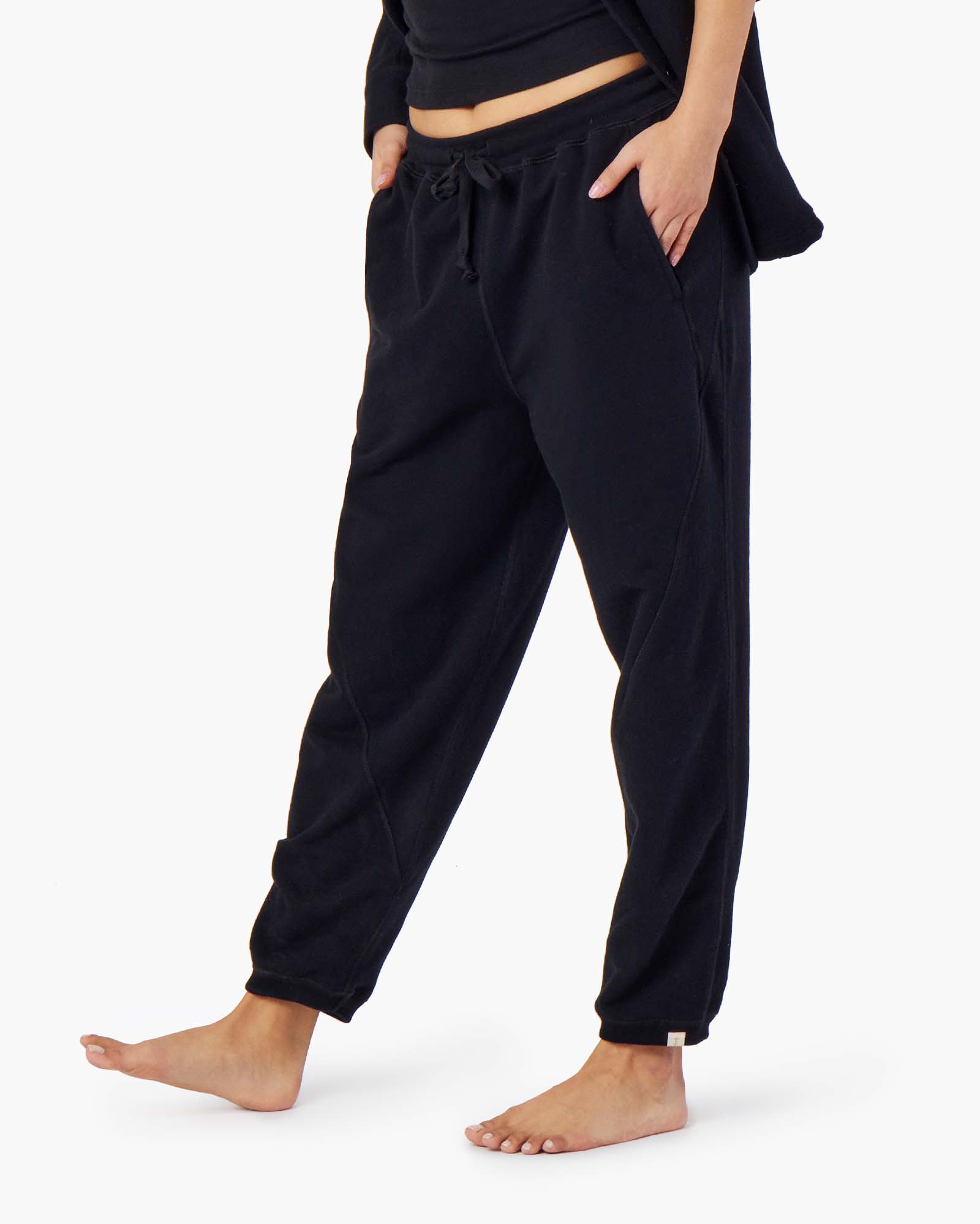 Women's TKEES Panelled Jogger Black | 49273OTWE