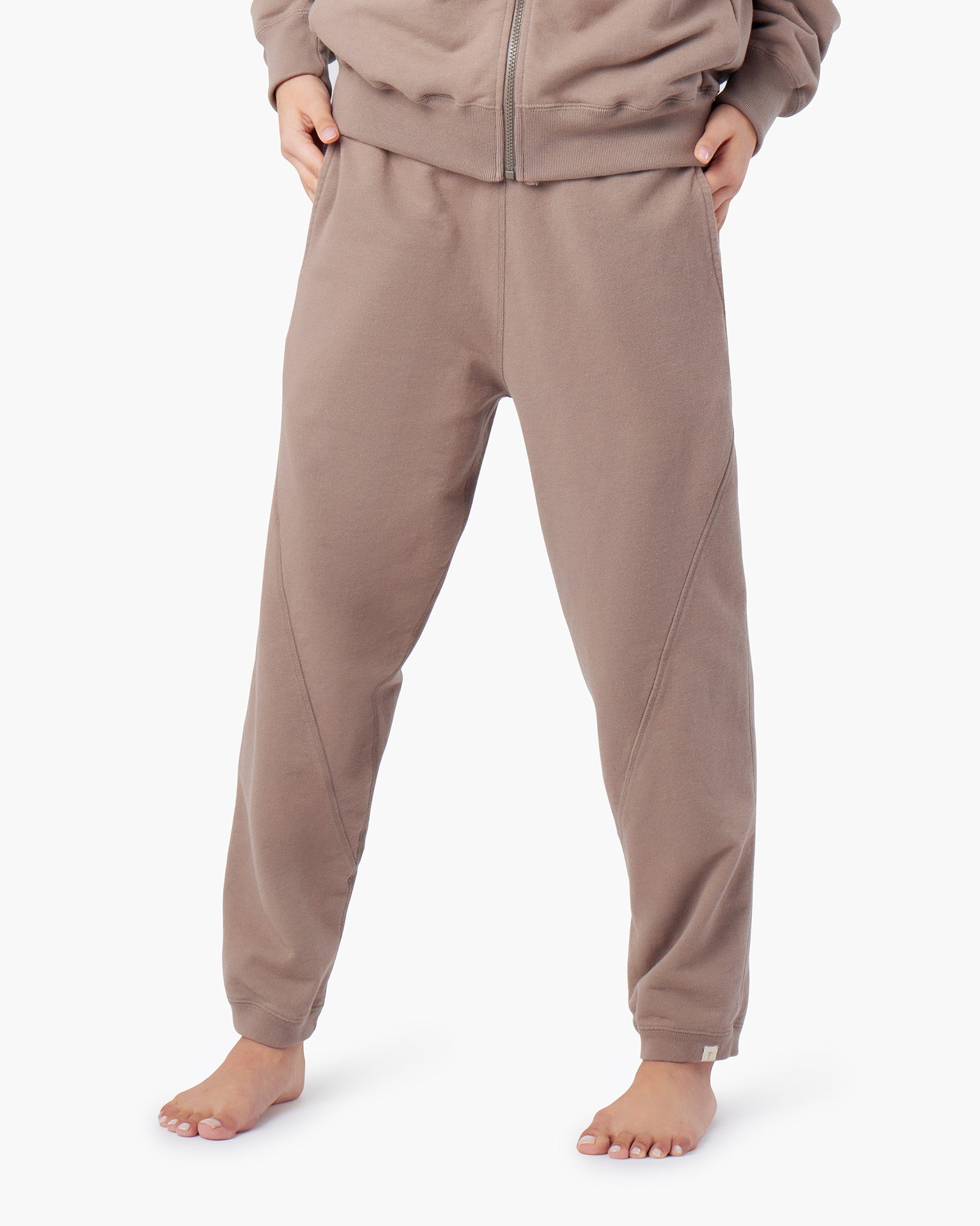 Women's TKEES Panelled Jogger Brown | 87651DCGY