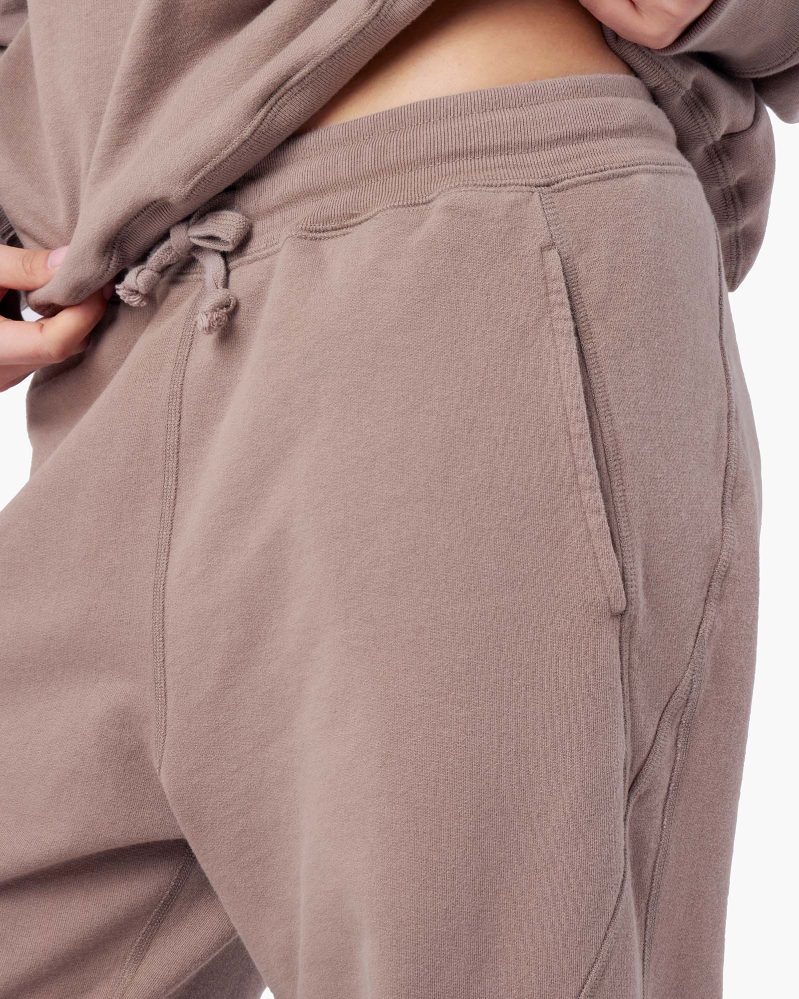 Women's TKEES Panelled Jogger Brown | 87651DCGY