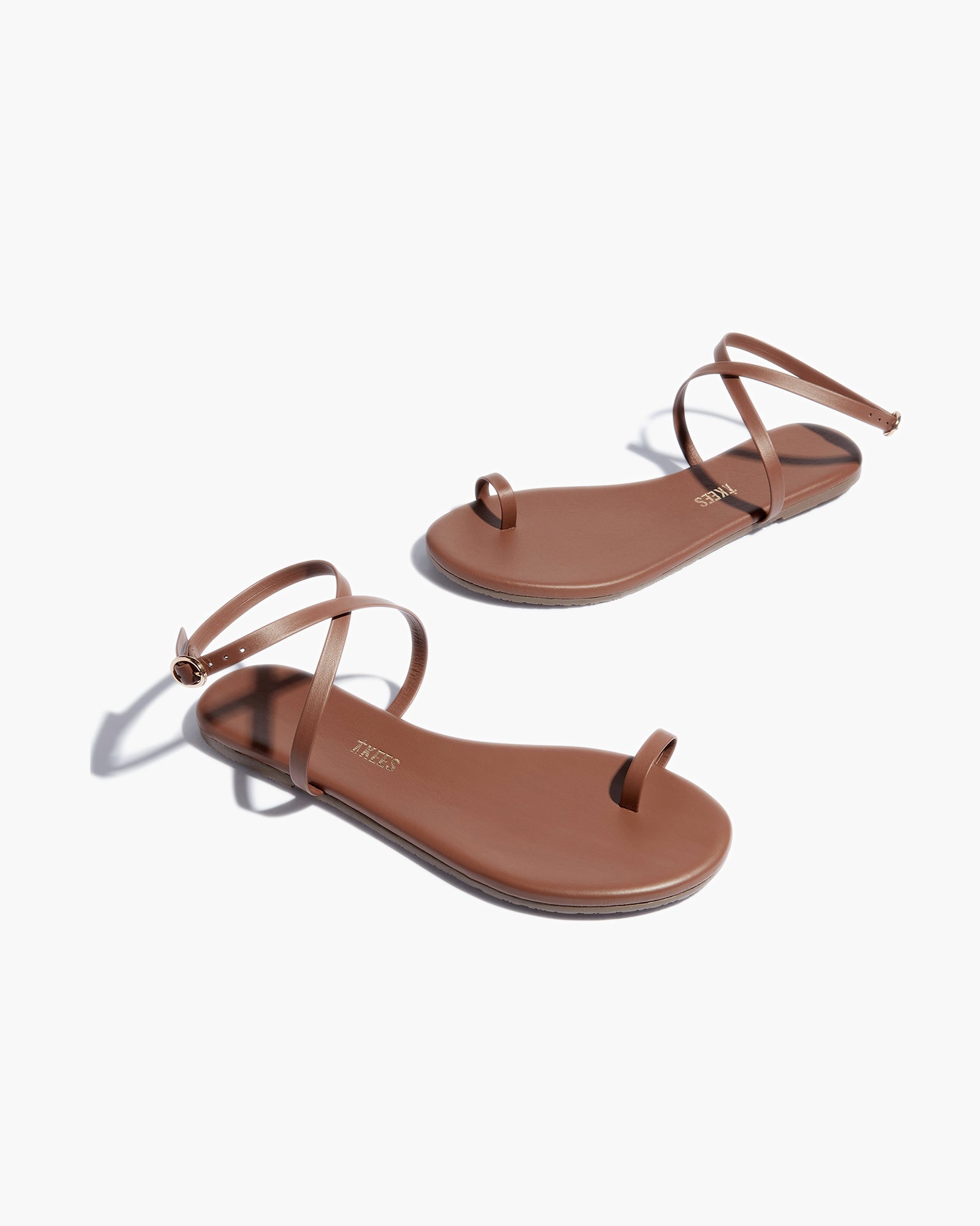 Women's TKEES Phoebe Sandals Brown | 42980GXFZ