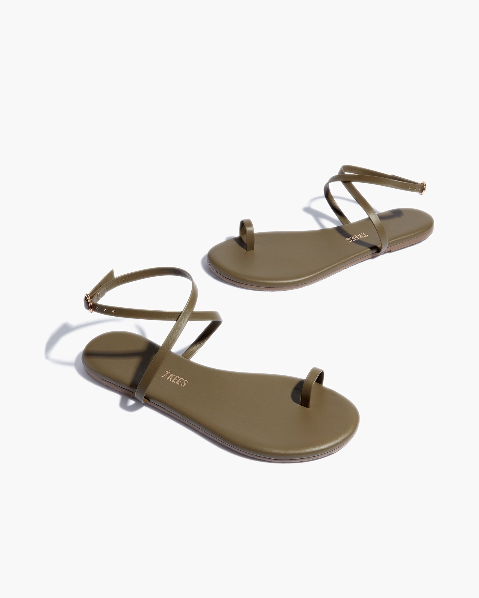 Women's TKEES Phoebe Sandals Green | 10547INPV