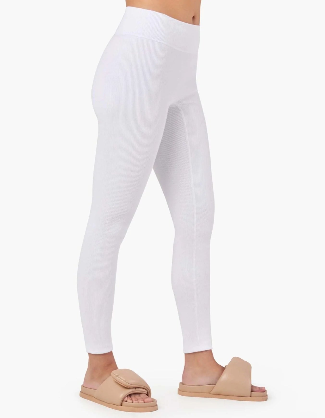 Women's TKEES Rider Leggings White | 19026EKRL