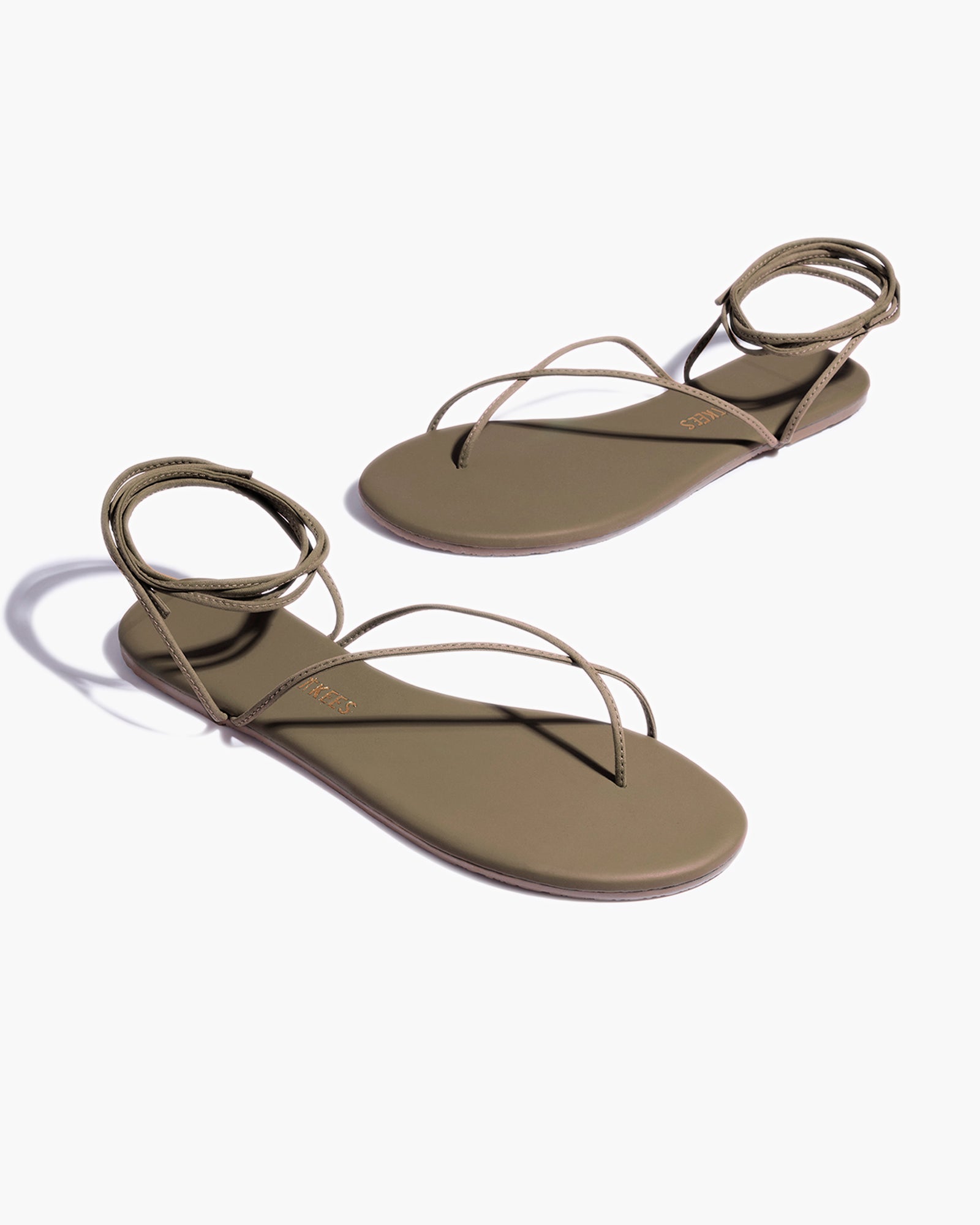 Women's TKEES Roe Sandals Olive | 49820ISBP