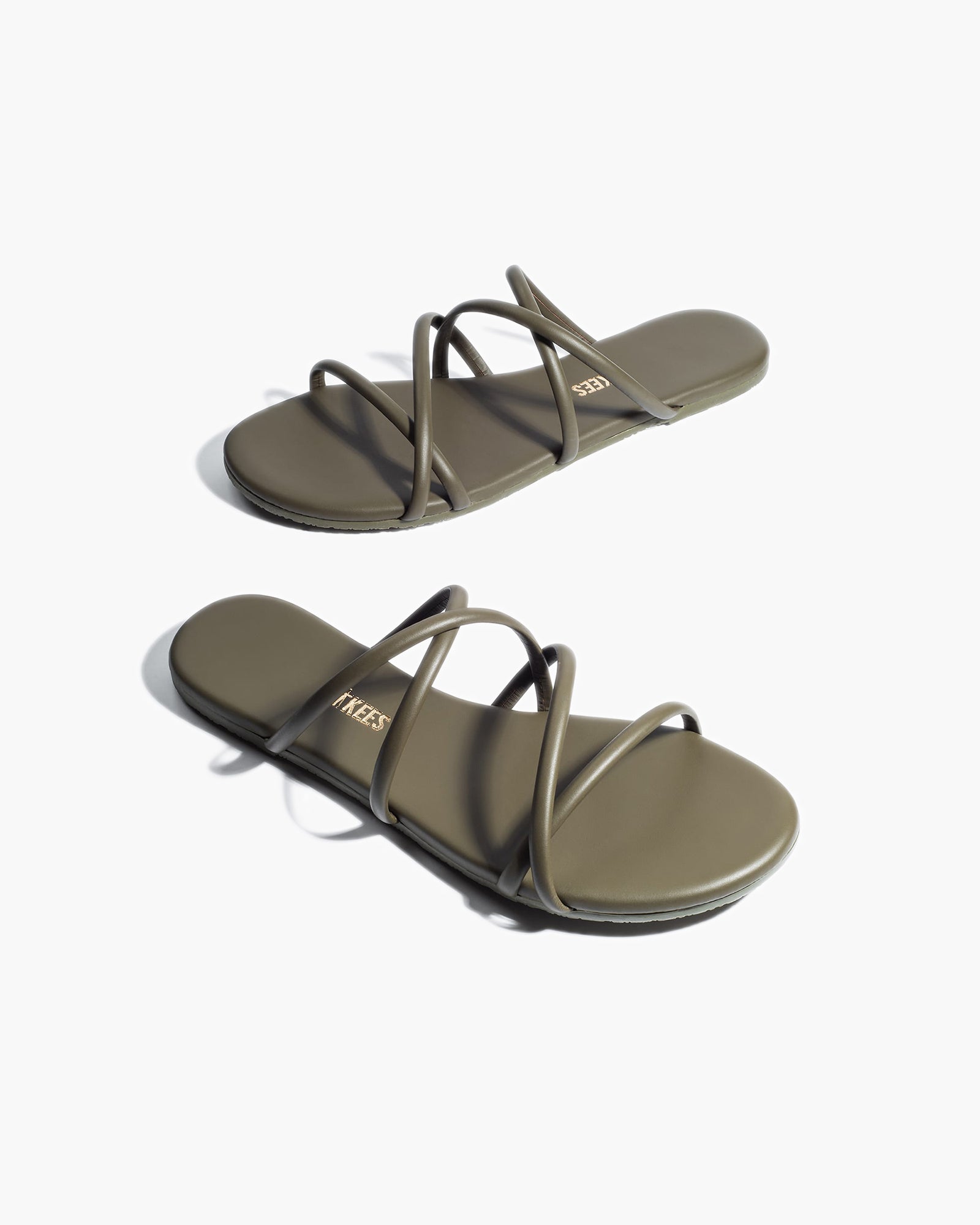 Women's TKEES Sloane Sandals Olive | 59384SJCN