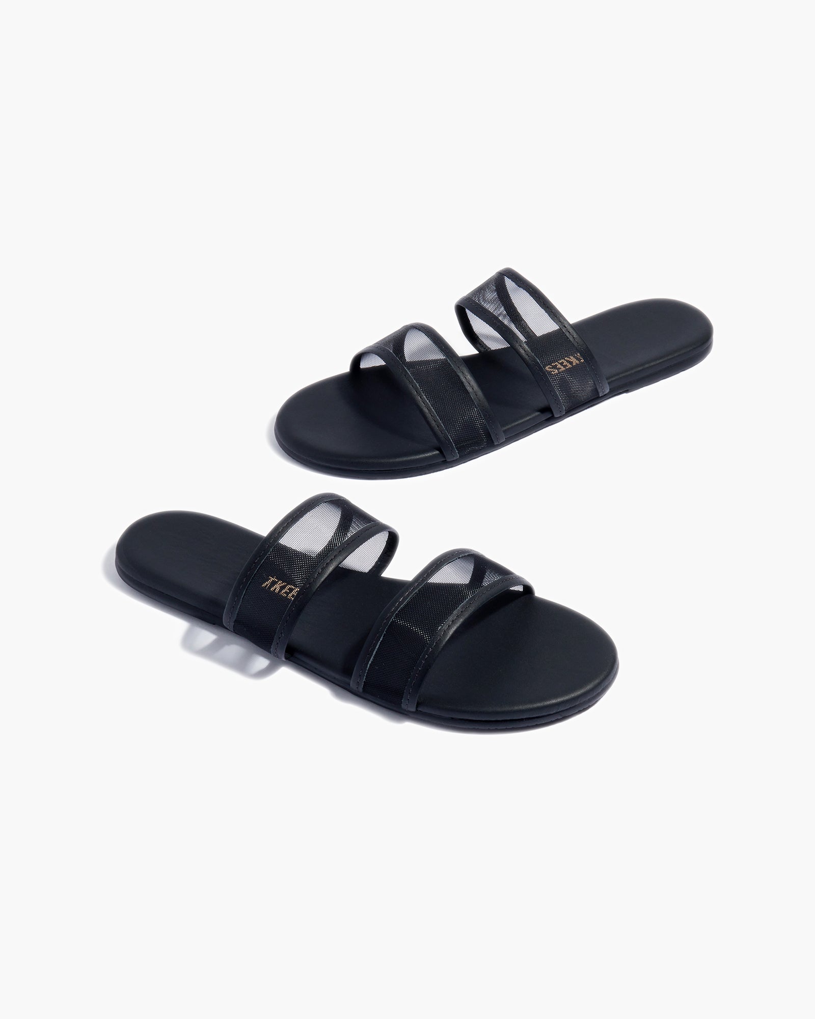 Women's TKEES Viv Slides Black | 43571ERWD