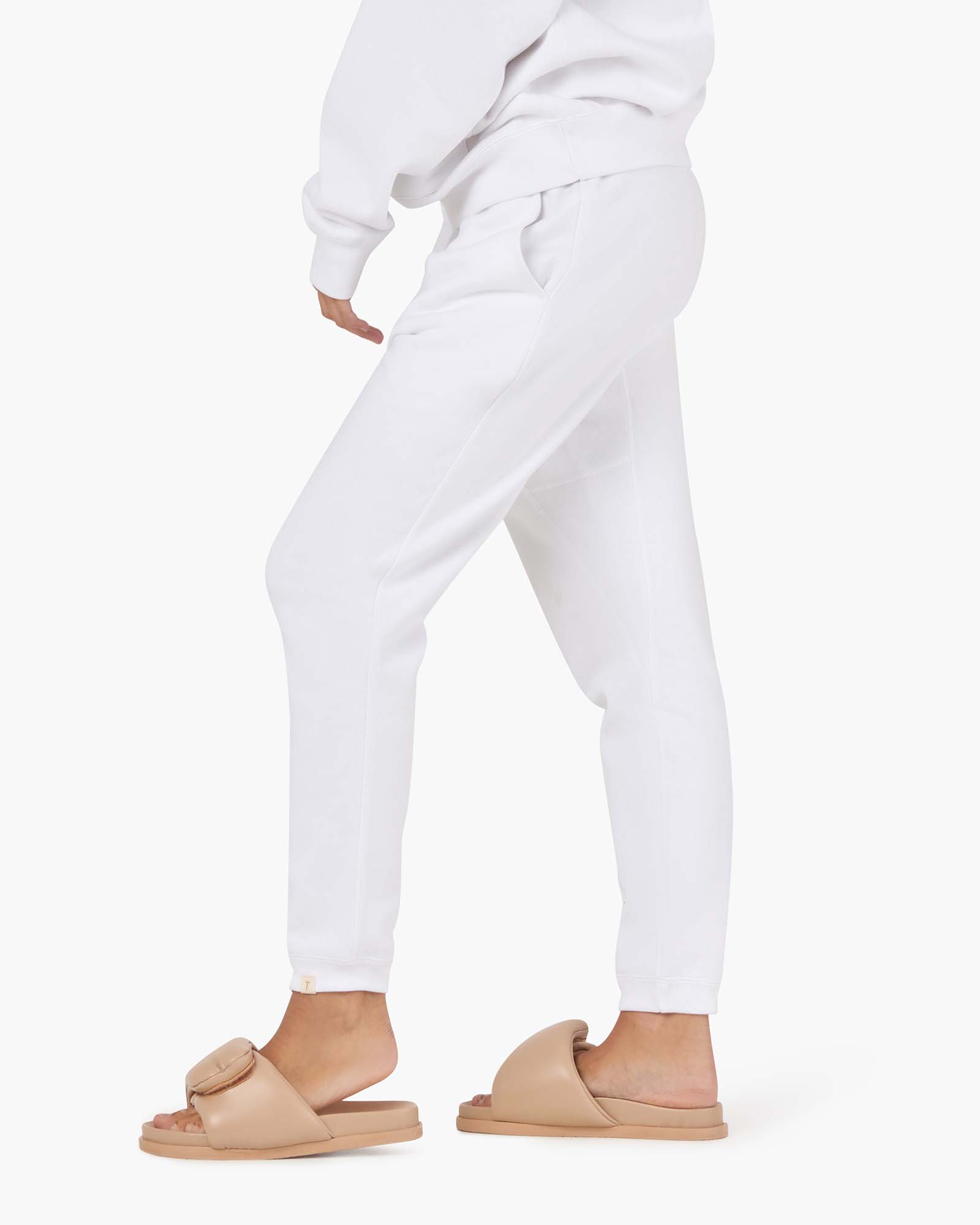 Women's TKEES Warm Core Jogger White | 43518JFSK