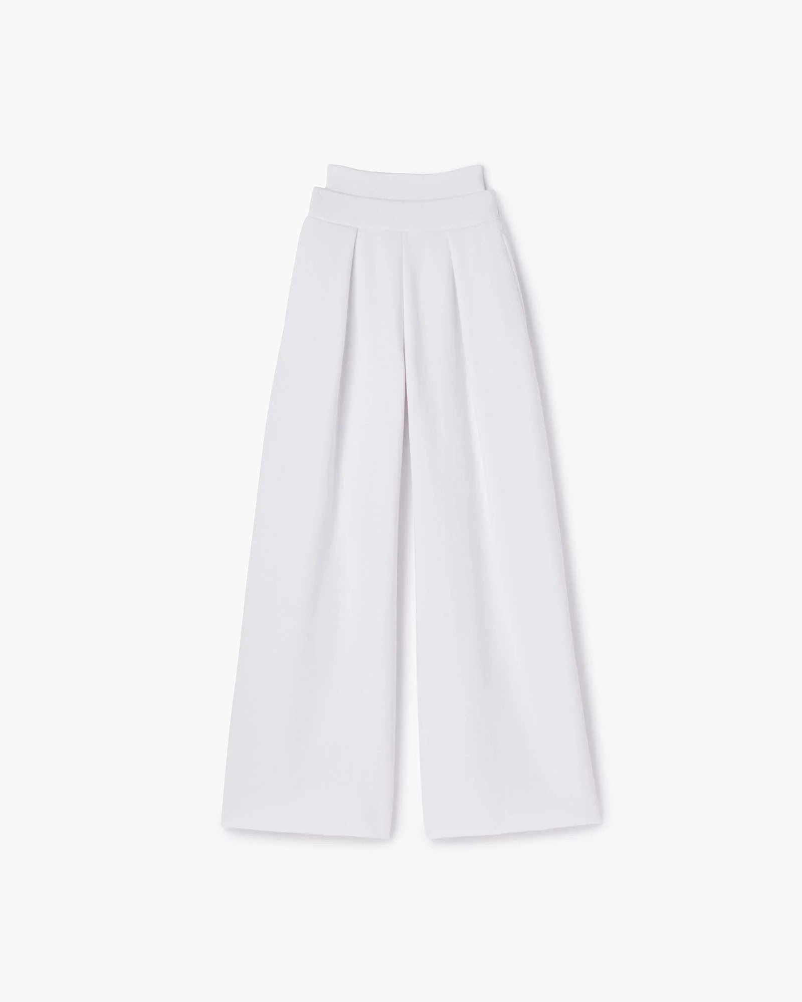 Women\'s TKEES Warm Core Wide Leg Pants White | 34612VJXB