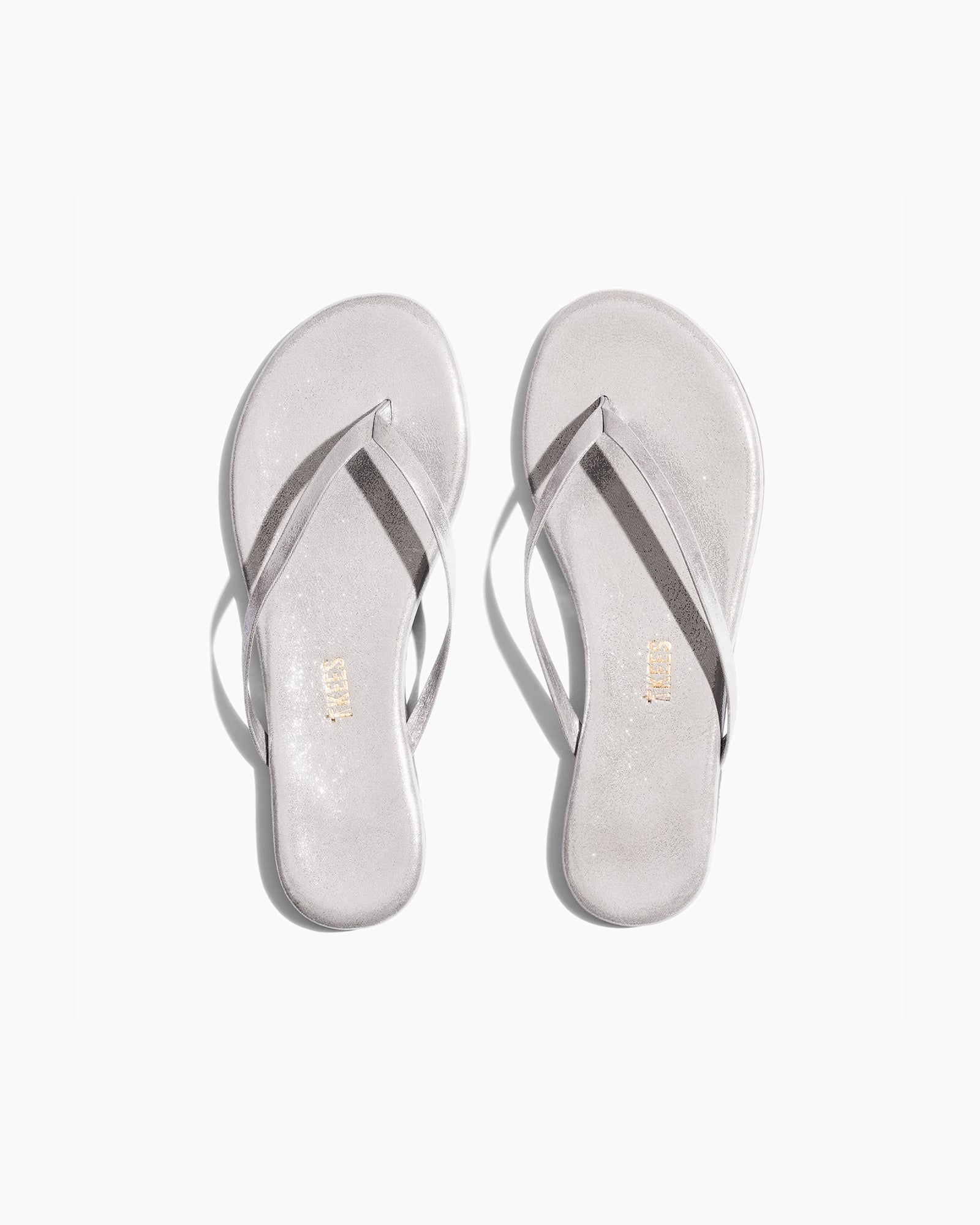 Women's TKEES Lily Glitters Flip Flops White | 15924SRQO