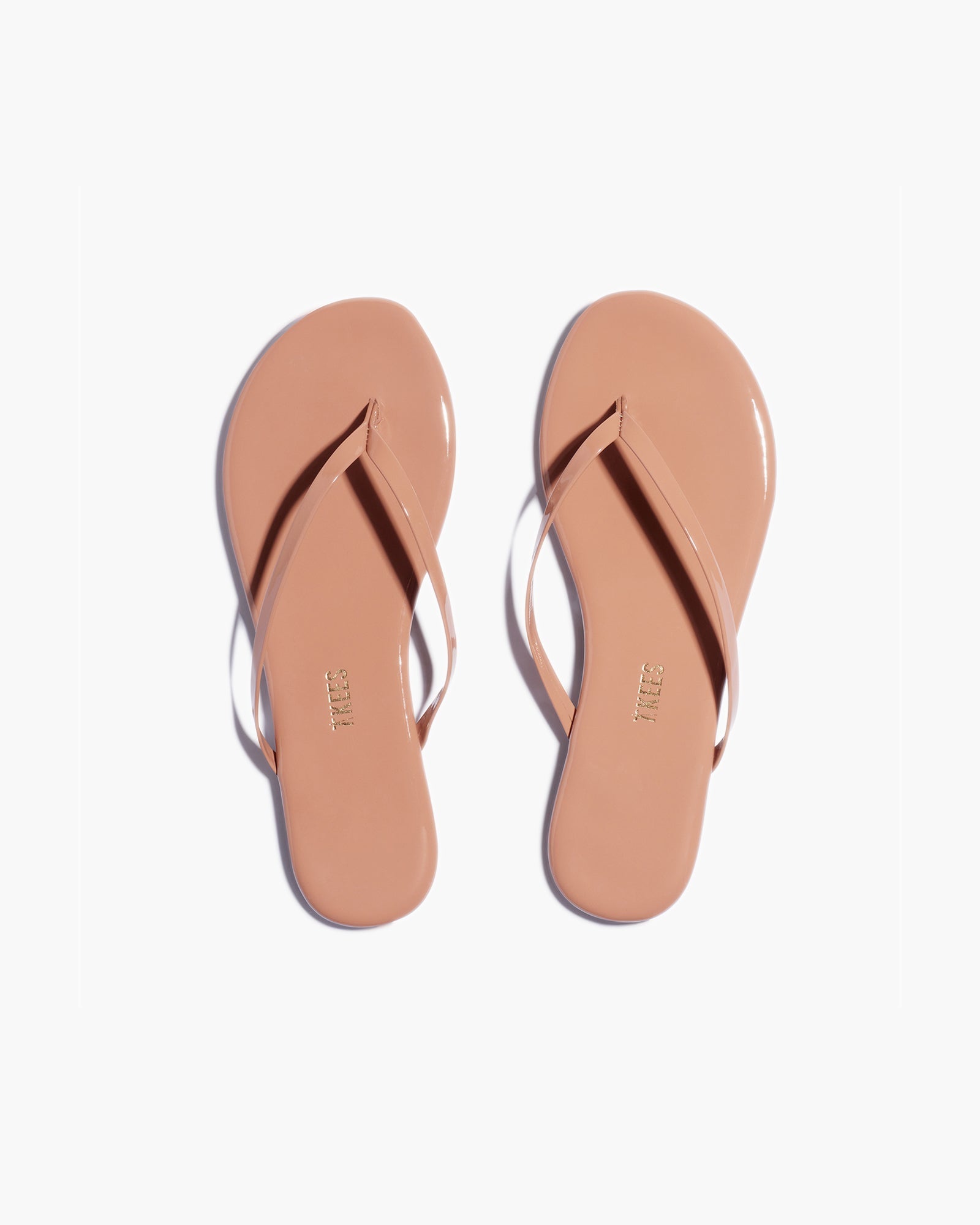 Women's TKEES Lily Glosses Flip Flops Rose Gold | 08653UTVW