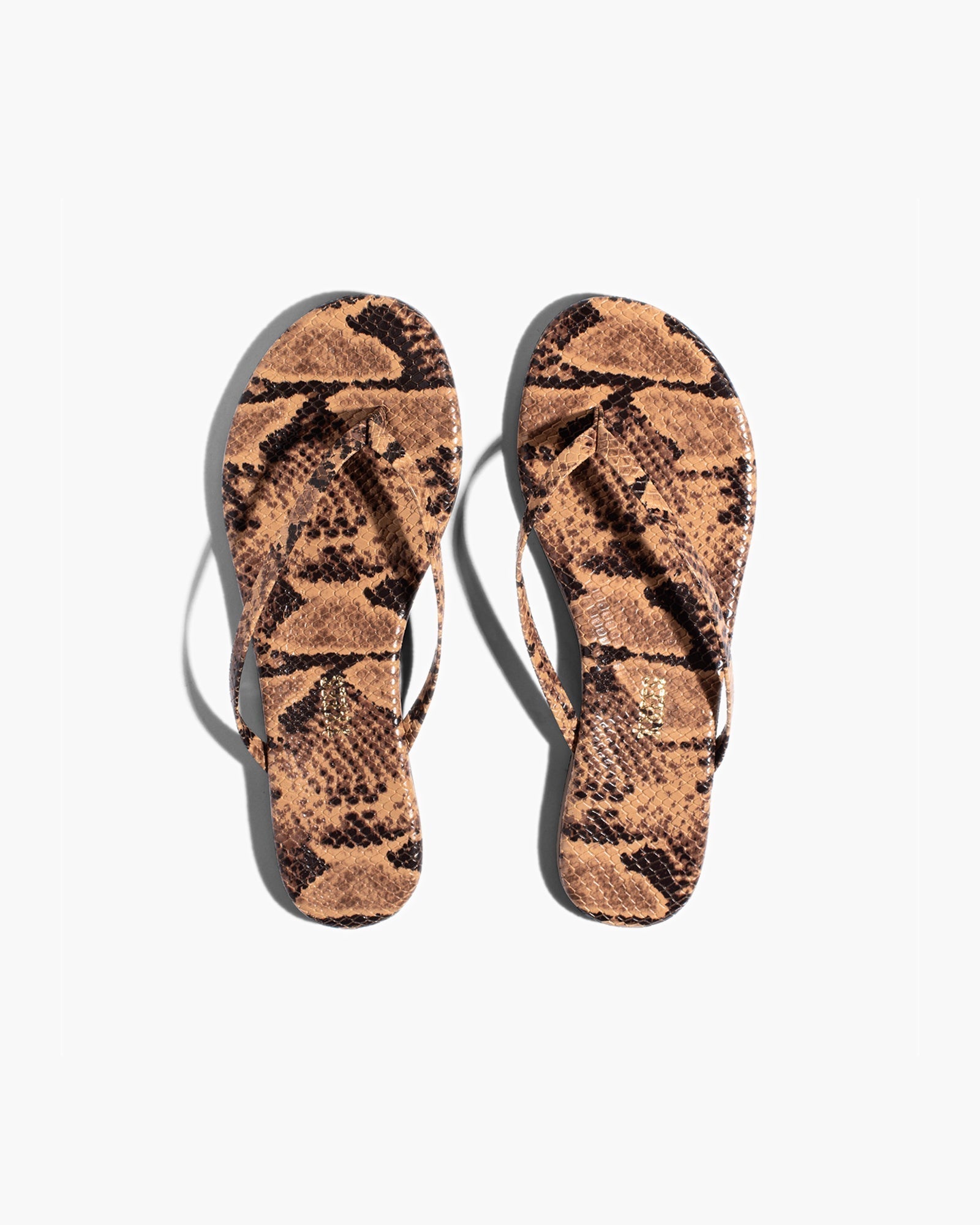 Women's TKEES Lily Vegan Animal Flip Flops Snake | 94621BHDG