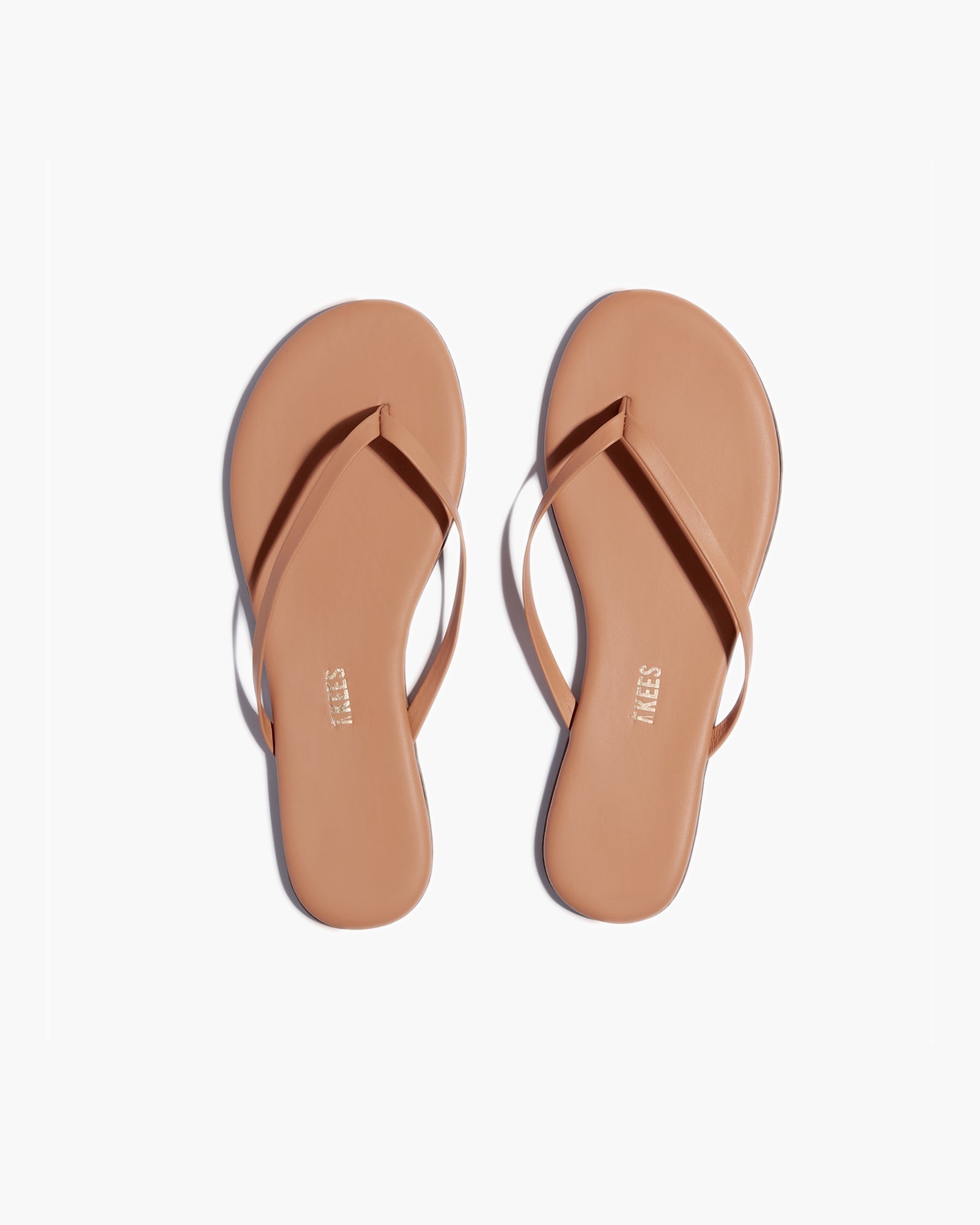 Women's TKEES Lily Vegan Flip Flops Rose Gold | 87401YBFZ